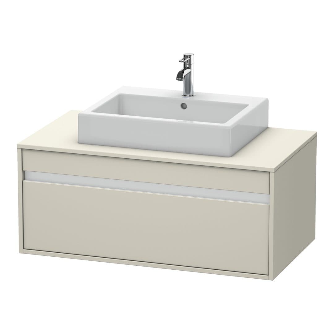 Duravit Ketho – Έπιπλο Νιπτήρα – 1000 mm, για κονσόλα, 1 συρτάρι, νιπτήρας κέντρο, μοντέλο KT6695 – Taupe Matt, Decor (KT669509191)
