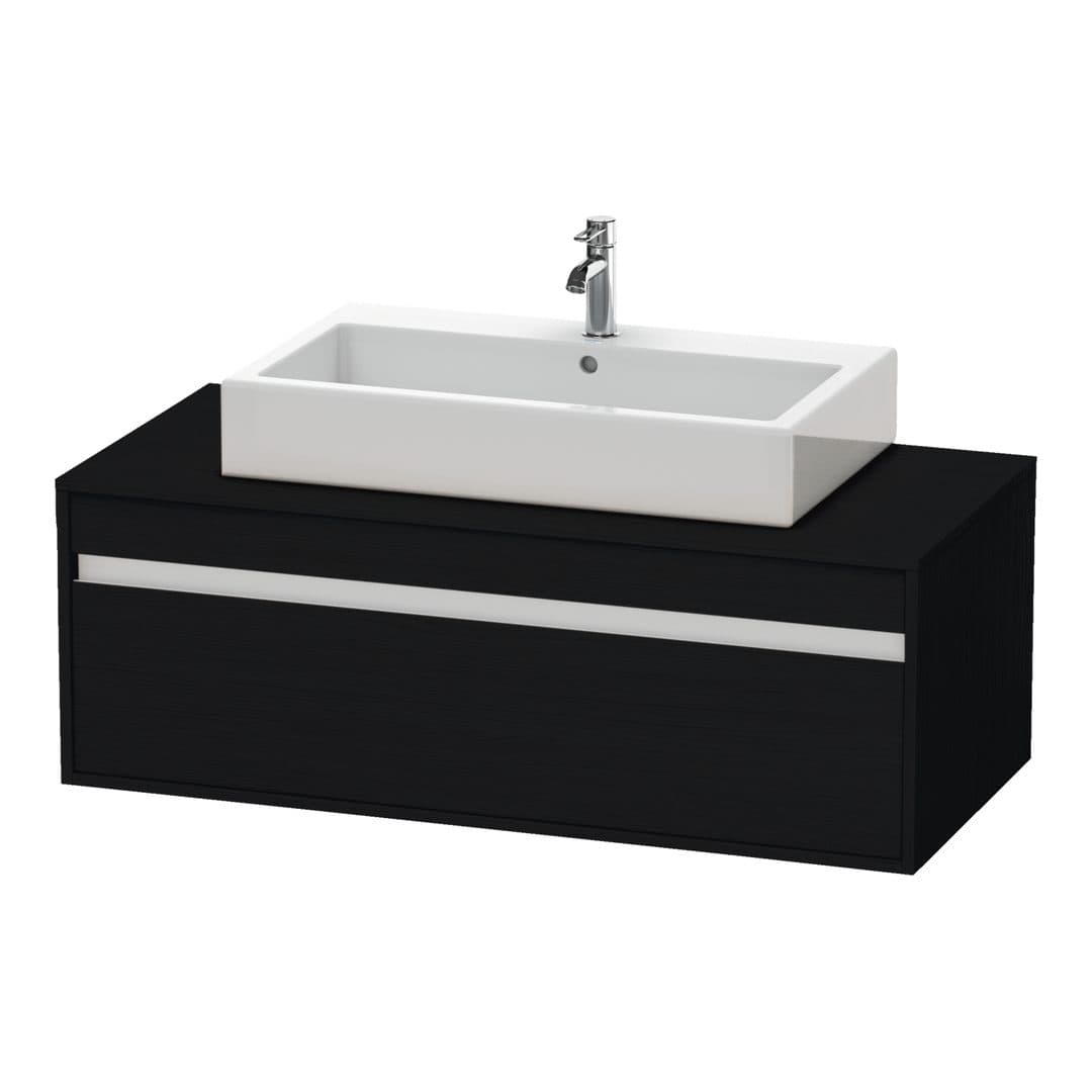 Duravit Ketho – Έπιπλο Νιπτήρα – 1200 mm, για κονσόλα, 1 συρτάρι, νιπτήρας κέντρο, μοντέλο KT6696 – Black oak Matt, Decor (KT669601616)