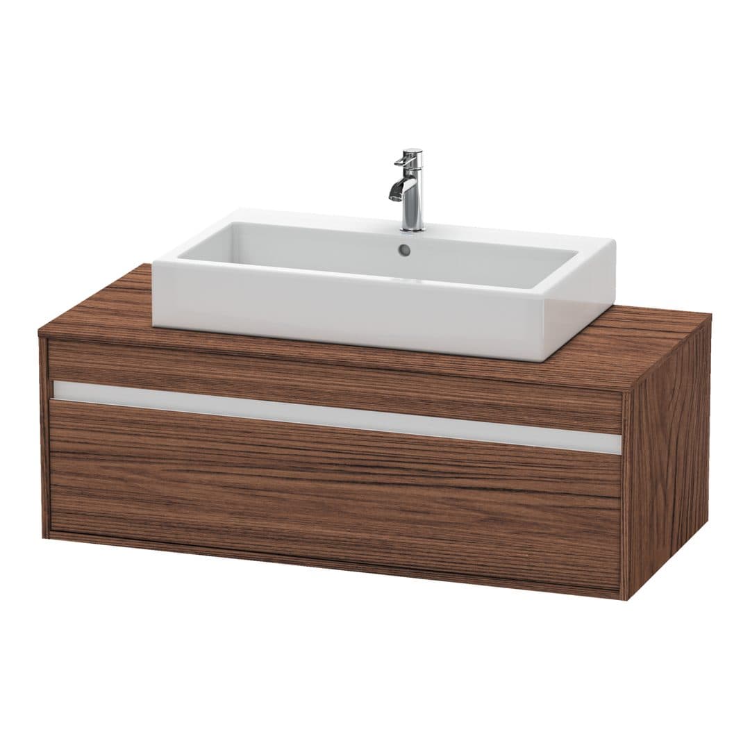 Duravit Ketho – Έπιπλο Νιπτήρα – 1200 mm, για κονσόλα, 1 συρτάρι, νιπτήρας κέντρο, μοντέλο KT6696 – Walnut dark Matt, Decor (KT669602121)