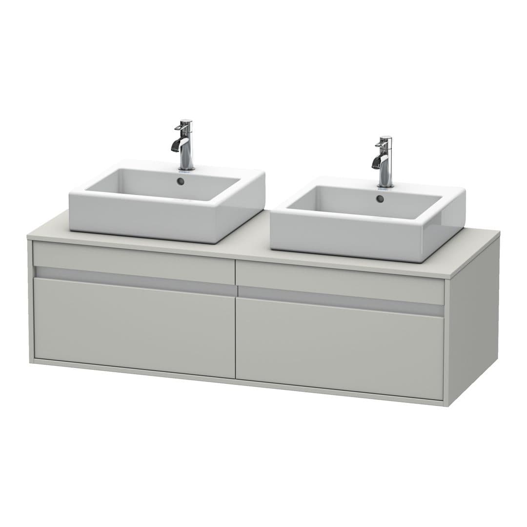 Duravit Ketho – Έπιπλο Νιπτήρα – 1400 mm, για κονσόλα, 2 συρτάρια, μοντέλο KT6697 – Concrete grey Matt, Decor (KT6697B0707)