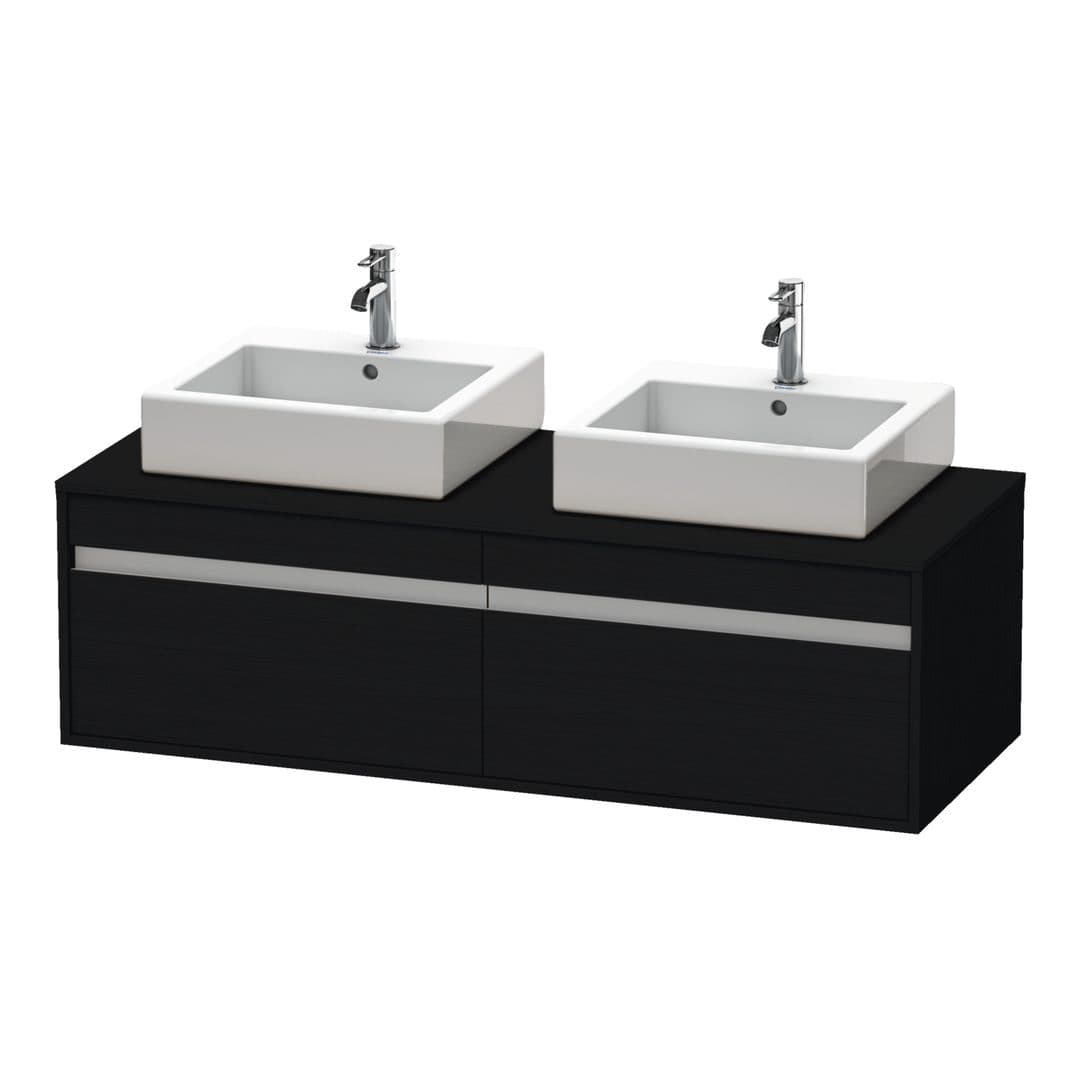 Duravit Ketho – Έπιπλο Νιπτήρα – 1400 mm, για κονσόλα, 2 συρτάρια, μοντέλο KT6697 – Black oak Matt, Decor (KT6697B1616)