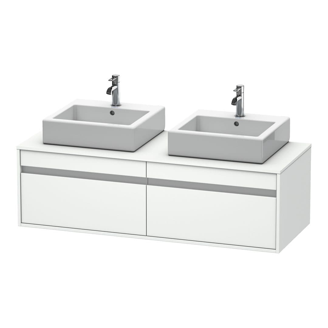 Duravit Ketho – Έπιπλο Νιπτήρα – 1400 mm, για κονσόλα, 2 συρτάρια, μοντέλο KT6697 – White Matt, Decor (KT6697B1818)