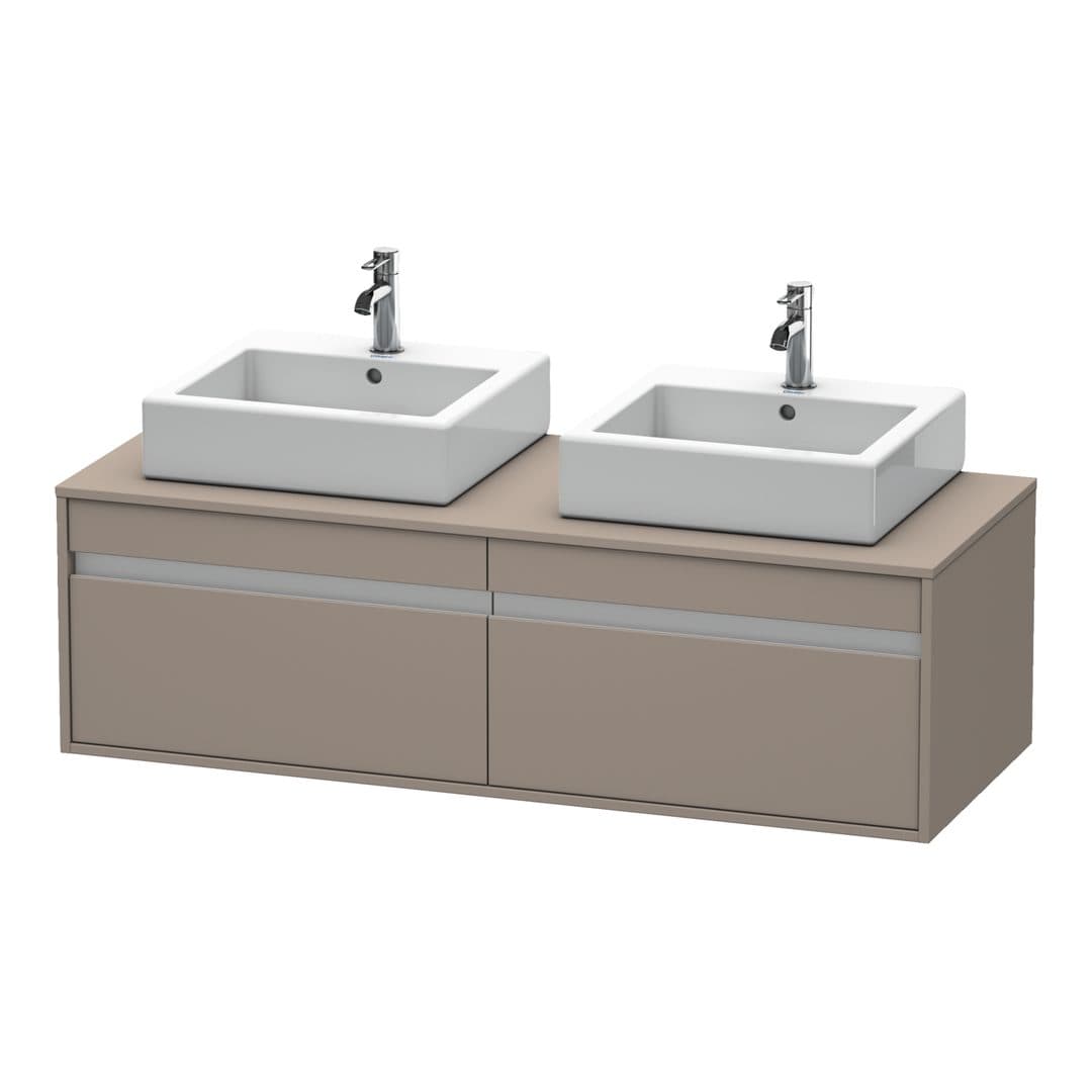 Duravit Ketho – Έπιπλο Νιπτήρα – 1400 mm, για κονσόλα, 2 συρτάρια, μοντέλο KT6697 – Basalte Matt, Decor (KT6697B4343)