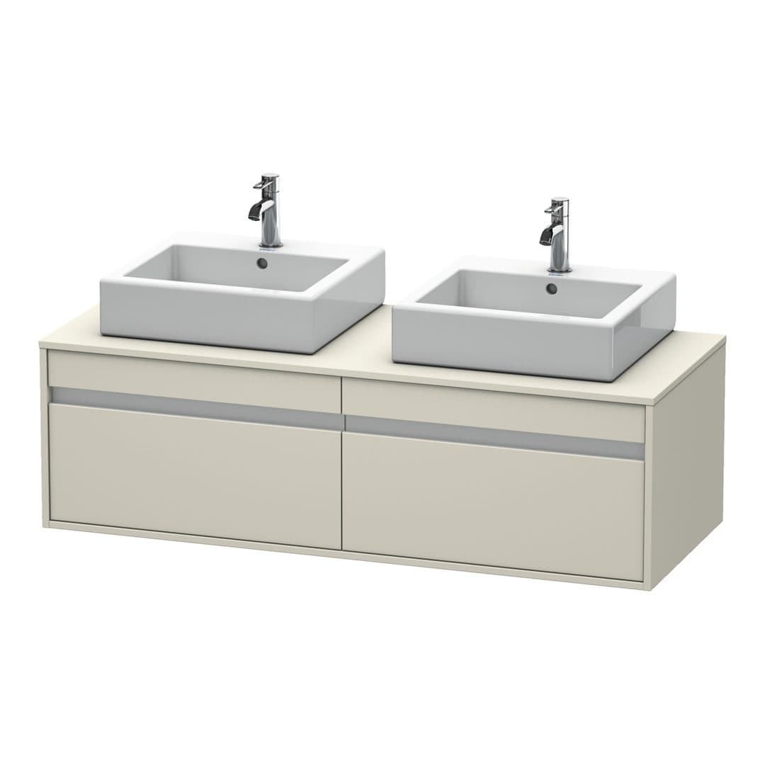 Duravit Ketho – Έπιπλο Νιπτήρα – 1400 mm, για κονσόλα, 2 συρτάρια, μοντέλο KT6697 – Taupe Matt, Decor (KT6697B9191)