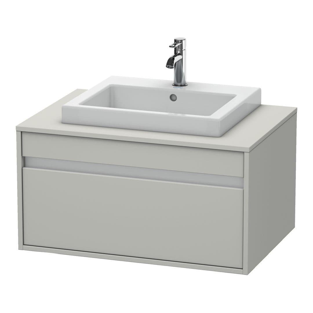 Duravit Ketho – Έπιπλο Νιπτήρα – 800 mm, για κονσόλα, 1 συρτάρι, νιπτήρας κέντρο, μοντέλο KT6794 – Concrete grey Matt, Decor (KT679400707)
