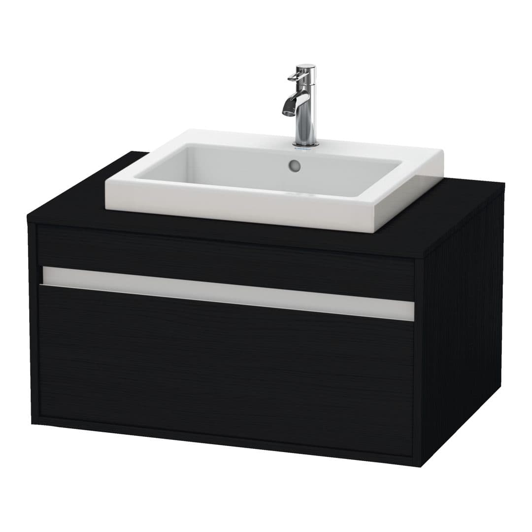 Duravit Ketho – Έπιπλο Νιπτήρα – 800 mm, για κονσόλα, 1 συρτάρι, νιπτήρας κέντρο, μοντέλο KT6794 – Black oak Matt, Decor (KT679401616)