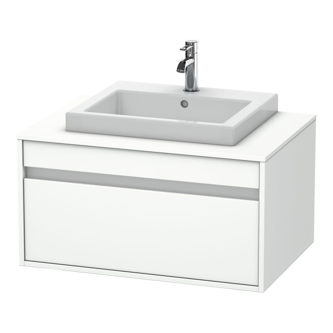 Duravit Ketho – Έπιπλο Νιπτήρα – 800 mm, για κονσόλα, 1 συρτάρι, νιπτήρας κέντρο, μοντέλο KT6794 – White Matt, Decor (KT679401818)