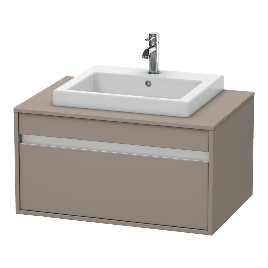 Duravit Ketho – Έπιπλο Νιπτήρα – 800 mm, για κονσόλα, 1 συρτάρι, νιπτήρας κέντρο, μοντέλο KT6794 – Basalte Matt, Decor (KT679404343)