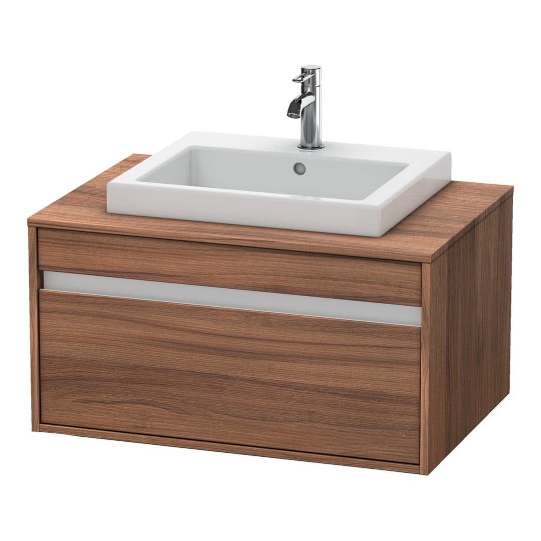 Duravit Ketho – Έπιπλο Νιπτήρα – 800 mm, για κονσόλα, 1 συρτάρι, νιπτήρας κέντρο, μοντέλο KT6794 – Walnut Matt, Decor (KT679407979)