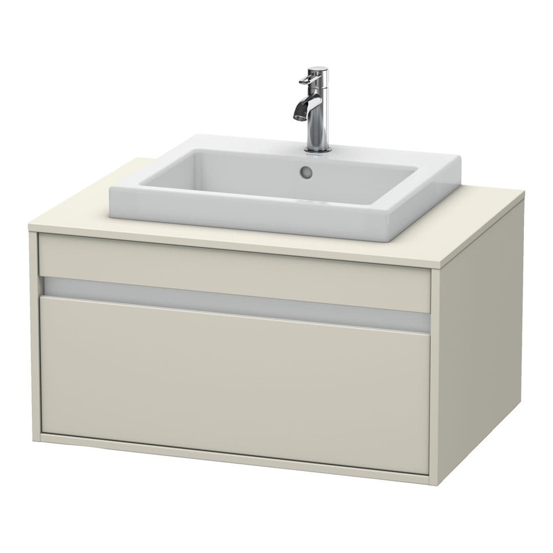 Duravit Ketho – Έπιπλο Νιπτήρα – 800 mm, για κονσόλα, 1 συρτάρι, νιπτήρας κέντρο, μοντέλο KT6794 – Taupe Matt, Decor (KT679409191)