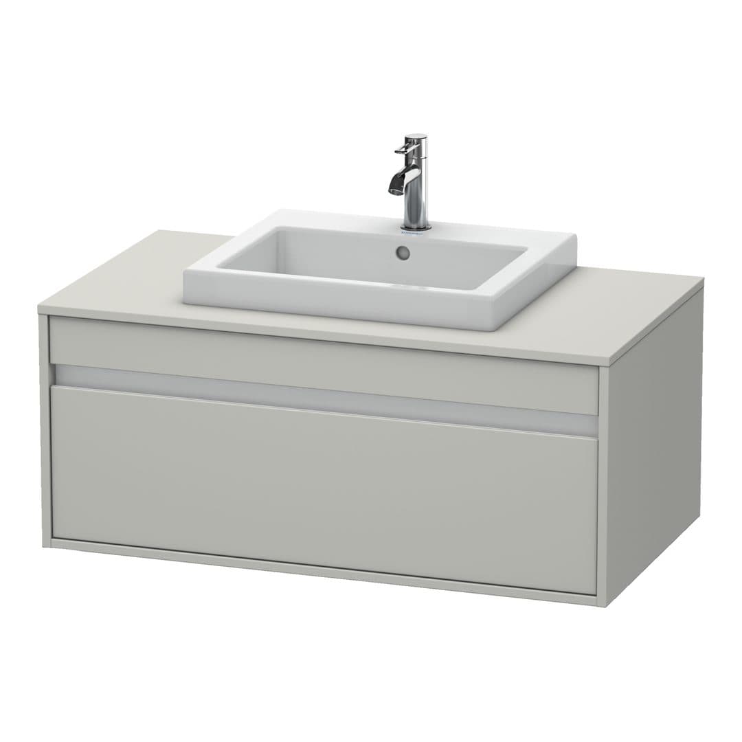 Duravit Ketho – Έπιπλο Νιπτήρα – 1000 mm, για κονσόλα, 1 συρτάρι, νιπτήρας κέντρο, μοντέλο KT6795 – Concrete grey Matt, Decor (KT679500707)