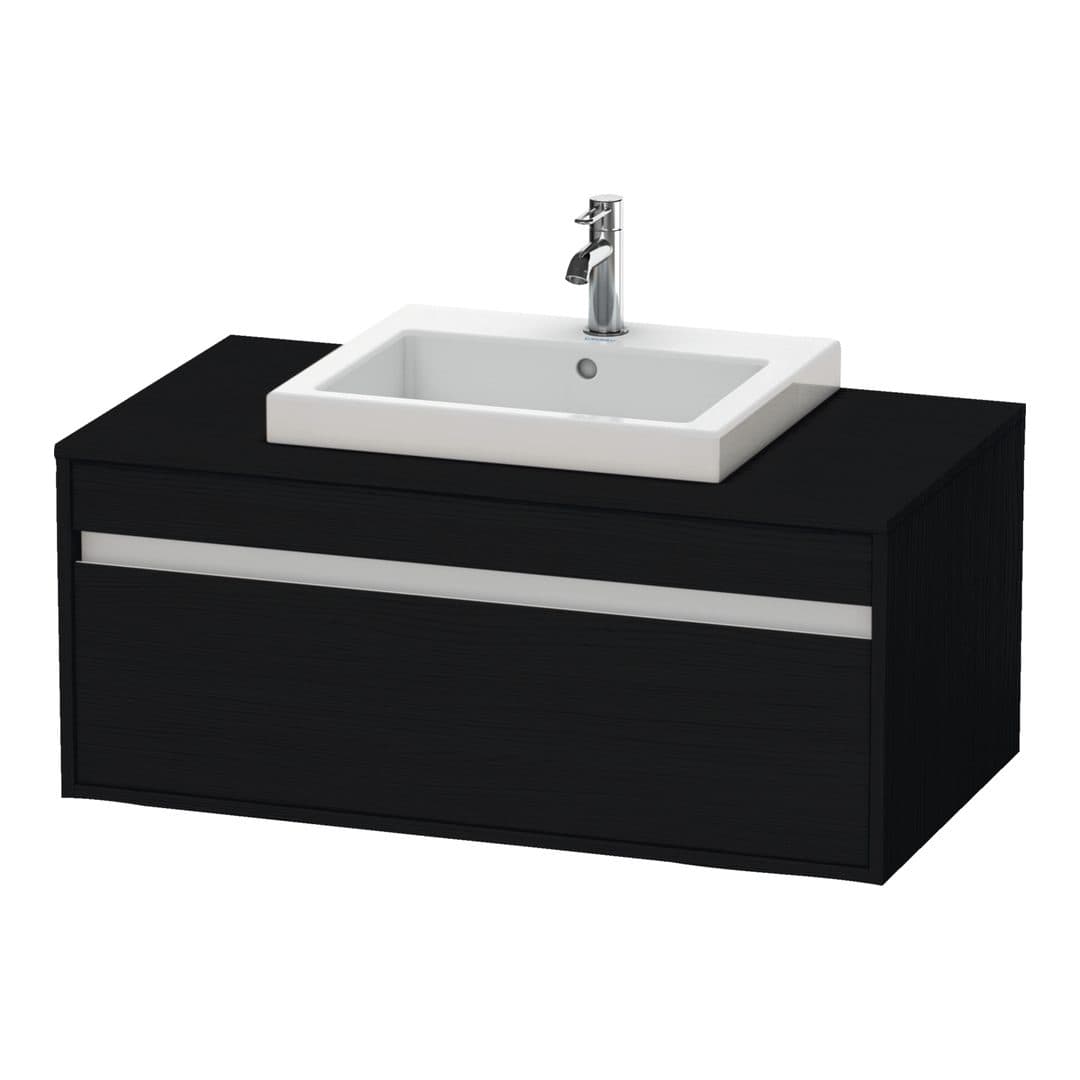 Duravit Ketho – Έπιπλο Νιπτήρα – 1000 mm, για κονσόλα, 1 συρτάρι, νιπτήρας κέντρο, μοντέλο KT6795 – Black oak Matt, Decor (KT679501616)