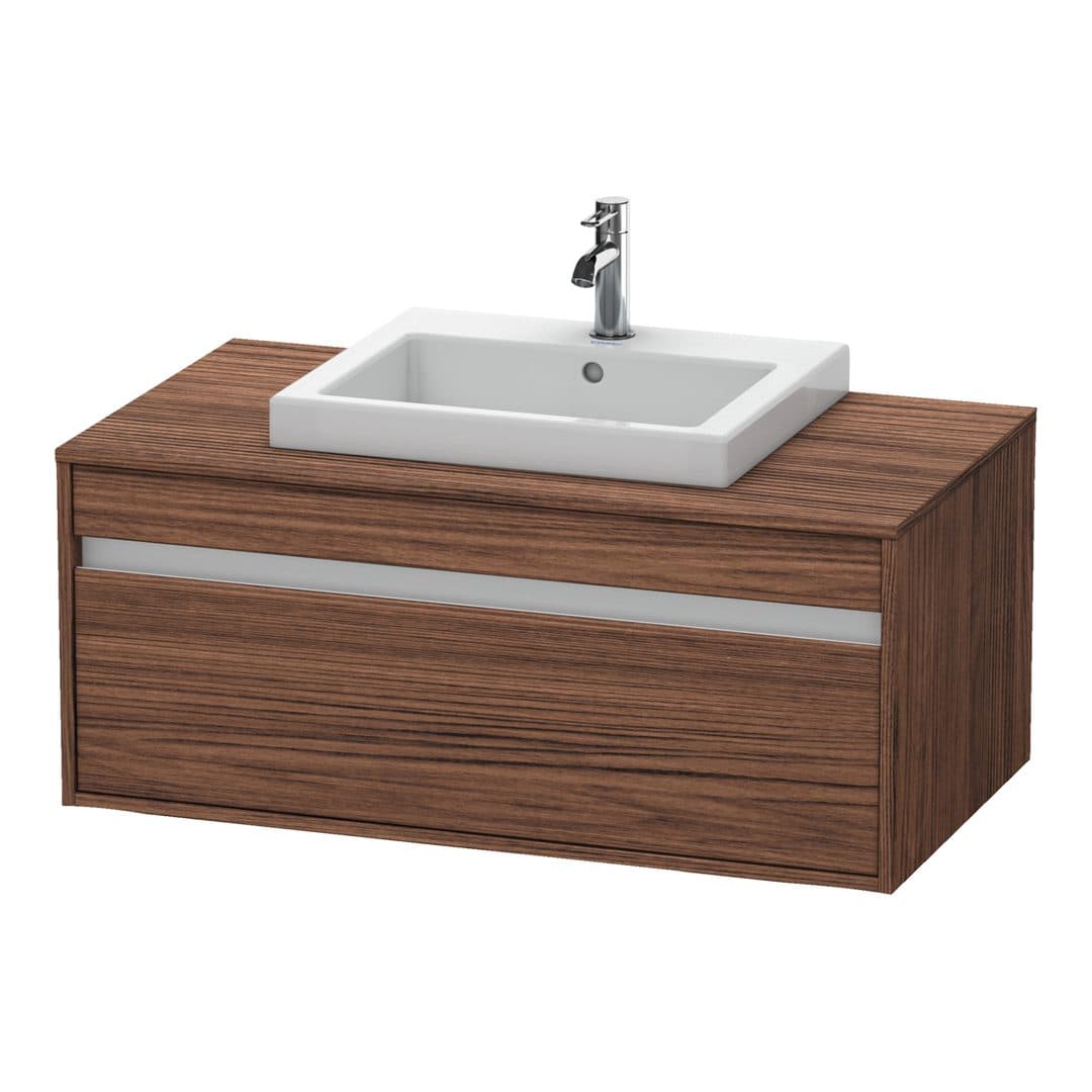 Duravit Ketho – Έπιπλο Νιπτήρα – 1000 mm, για κονσόλα, 1 συρτάρι, νιπτήρας κέντρο, μοντέλο KT6795 – Walnut dark Matt, Decor (KT679502121)