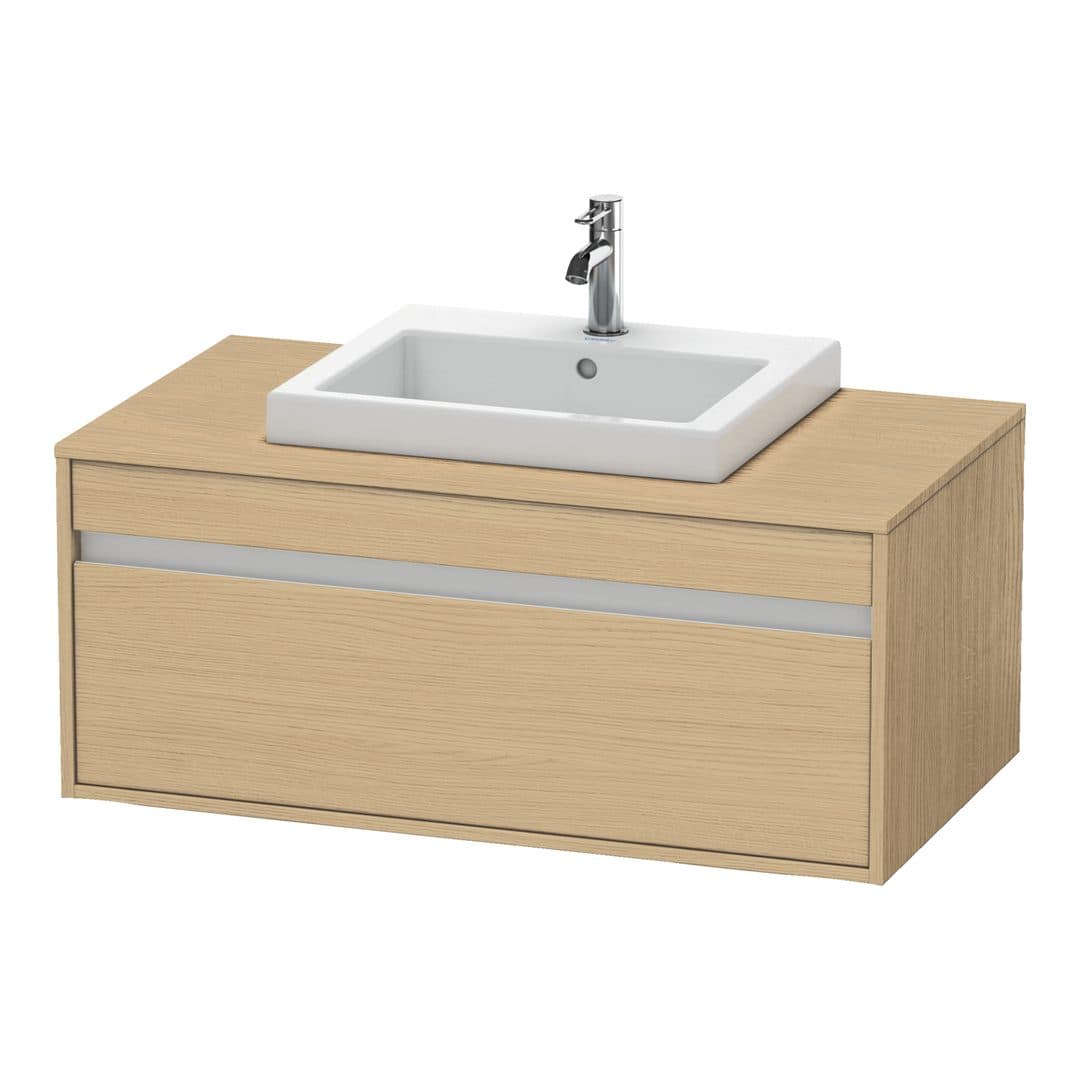 Duravit Ketho – Έπιπλο Νιπτήρα – 1000 mm, για κονσόλα, 1 συρτάρι, νιπτήρας κέντρο, μοντέλο KT6795 – Natural oak, Decor (KT679503030)