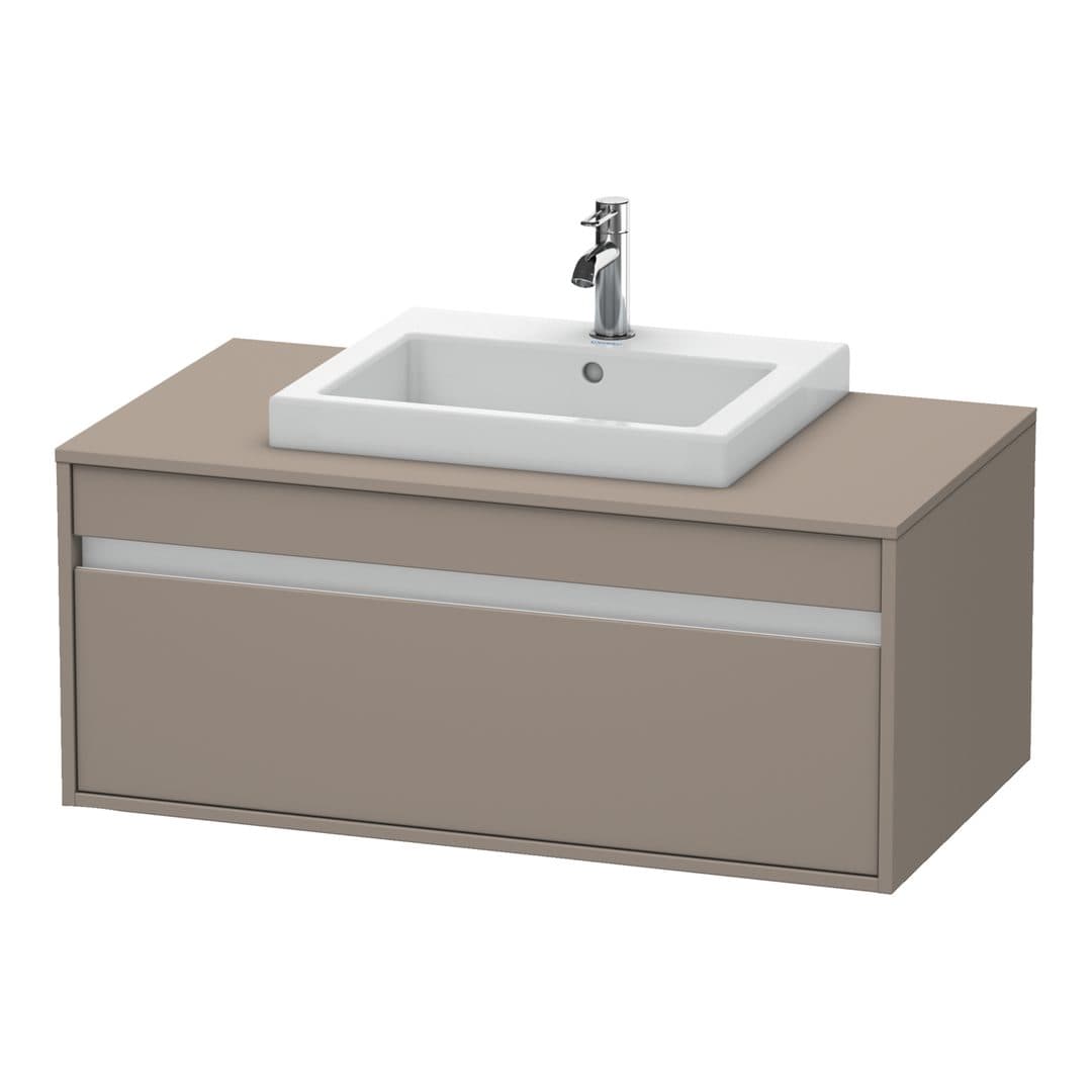 Duravit Ketho – Έπιπλο Νιπτήρα – 1000 mm, για κονσόλα, 1 συρτάρι, νιπτήρας κέντρο, μοντέλο KT6795 – Basalte Matt, Decor (KT679504343)
