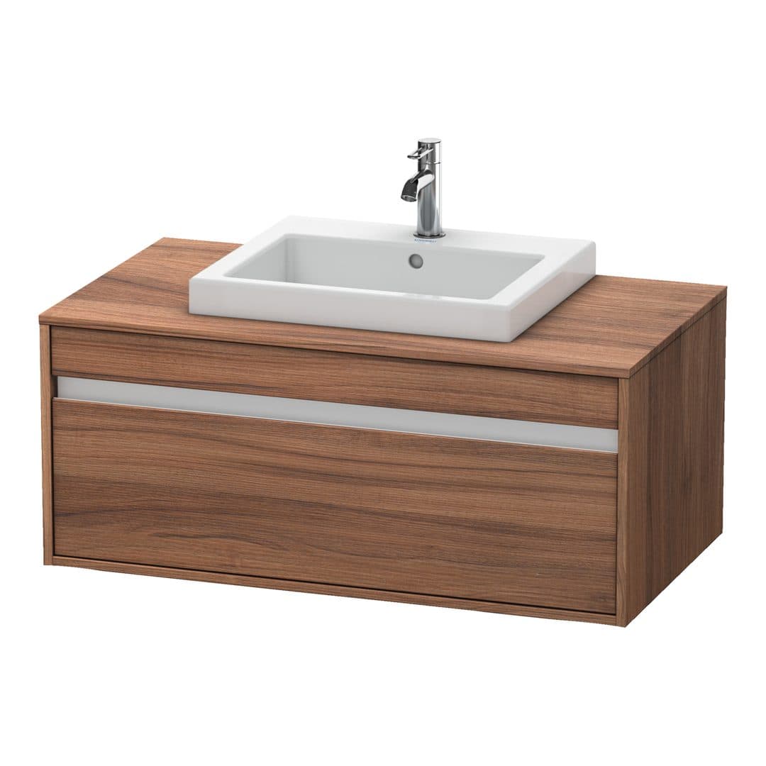 Duravit Ketho – Έπιπλο Νιπτήρα – 1000 mm, για κονσόλα, 1 συρτάρι, νιπτήρας κέντρο, μοντέλο KT6795 – Walnut Matt, Decor (KT679507979)
