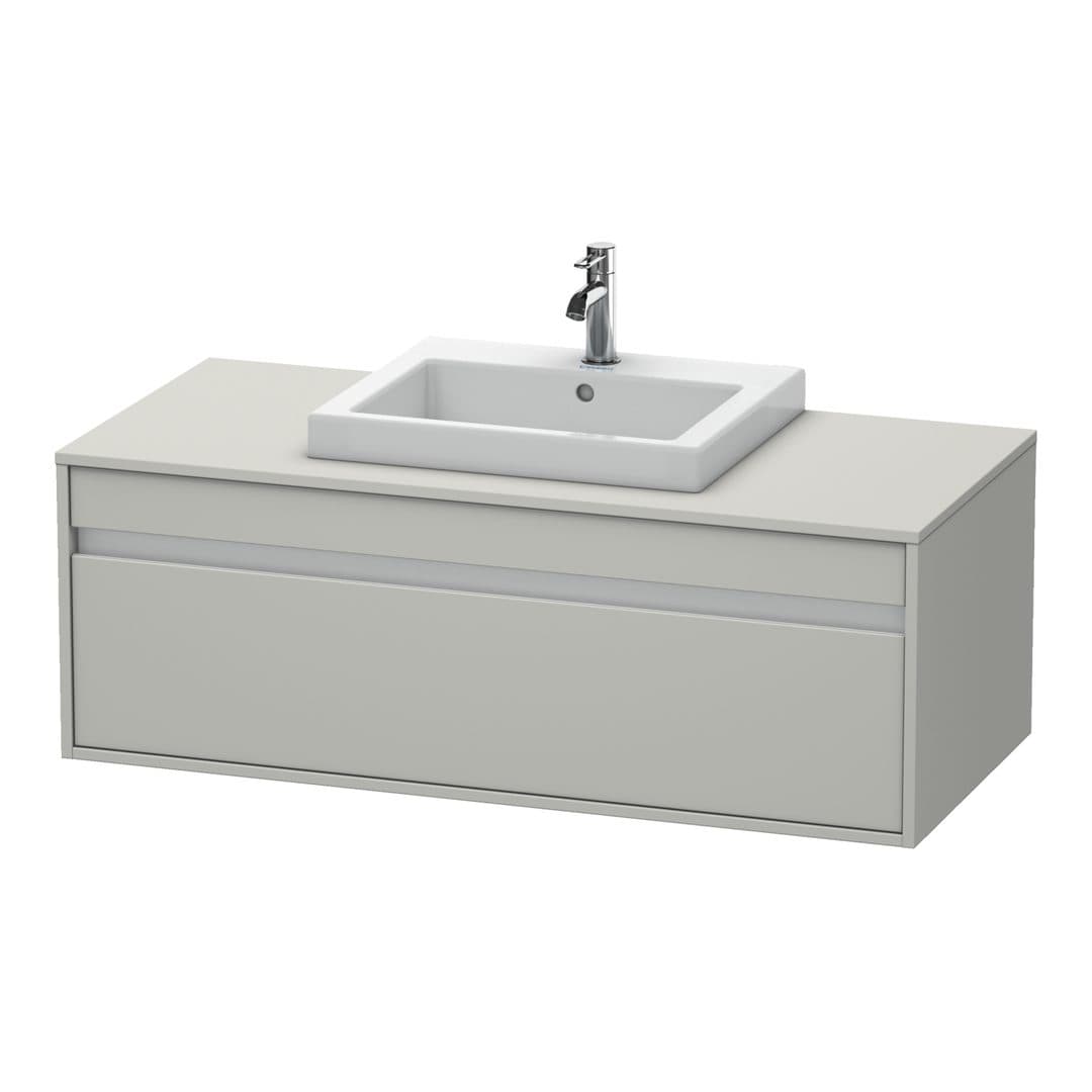Duravit Ketho – Έπιπλο Νιπτήρα – 1200 mm, για κονσόλα, 1 συρτάρι, νιπτήρας κέντρο, μοντέλο KT6796 – Concrete grey Matt, Decor (KT679600707)