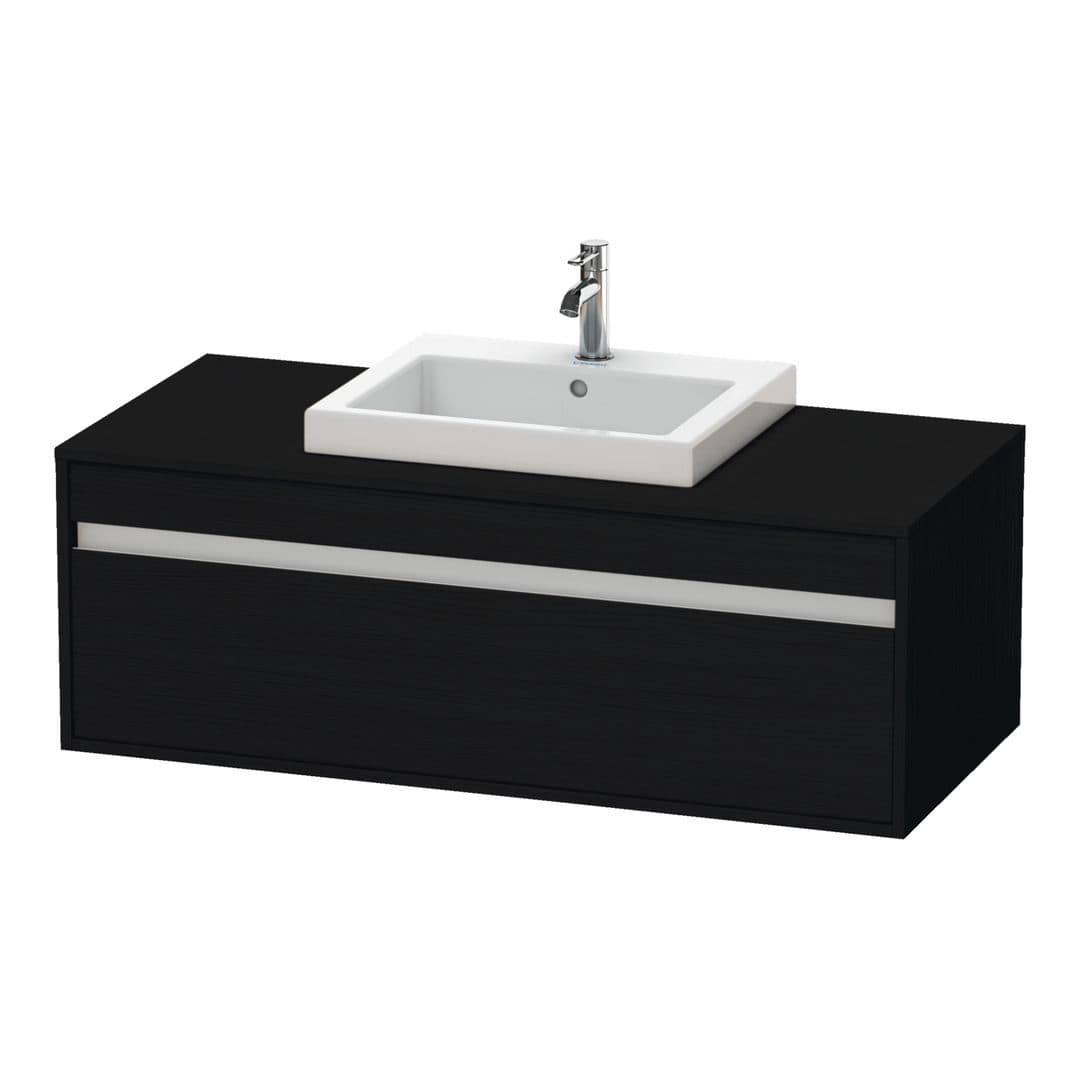 Duravit Ketho – Έπιπλο Νιπτήρα – 1200 mm, για κονσόλα, 1 συρτάρι, νιπτήρας κέντρο, μοντέλο KT6796 – Black oak Matt, Decor (KT679601616)