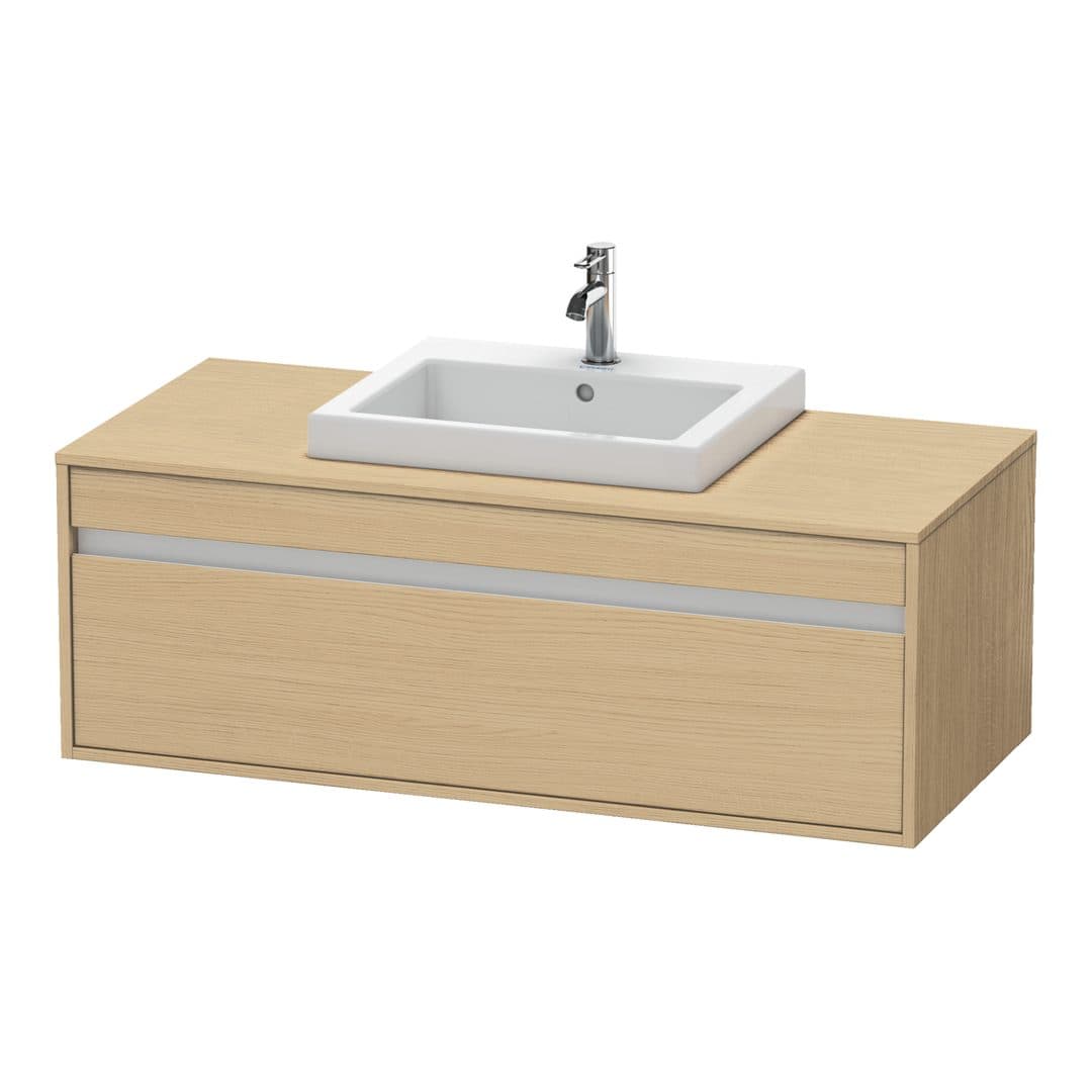 Duravit Ketho – Έπιπλο Νιπτήρα – 1200 mm, για κονσόλα, 1 συρτάρι, νιπτήρας κέντρο, μοντέλο KT6796 – Natural oak, Decor (KT679603030)