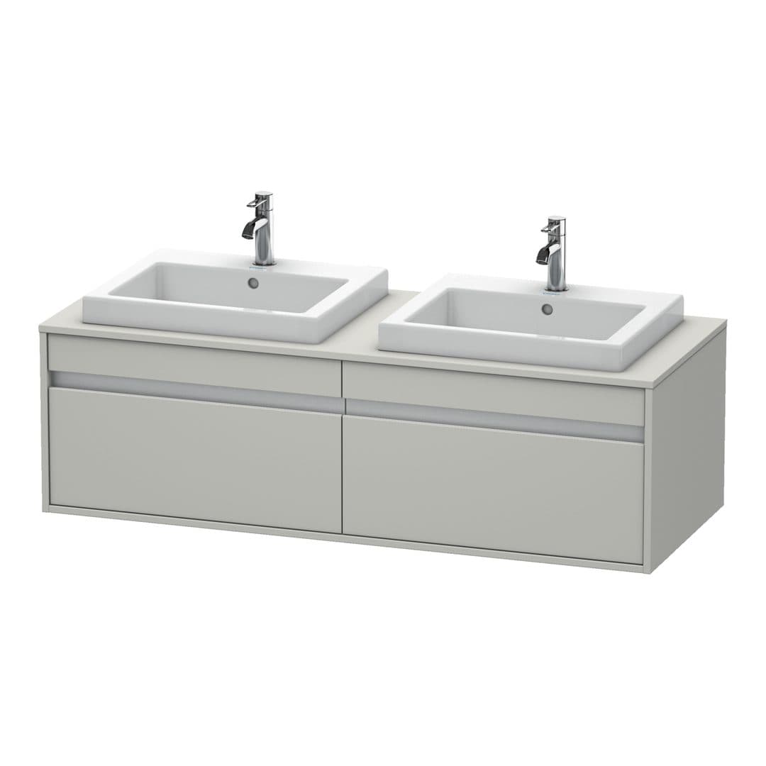 Duravit Ketho – Έπιπλο Νιπτήρα – 1400 mm, για κονσόλα, 2 συρτάρια, μοντέλο KT6797 – Concrete grey Matt, Decor (KT6797B0707)