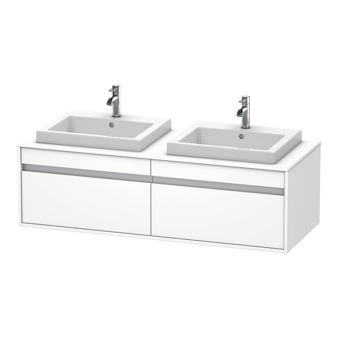 Duravit Ketho – Έπιπλο Νιπτήρα – 1400 mm, για κονσόλα, 2 συρτάρια, μοντέλο KT6797 – White Matt, Decor (KT6797B1818)