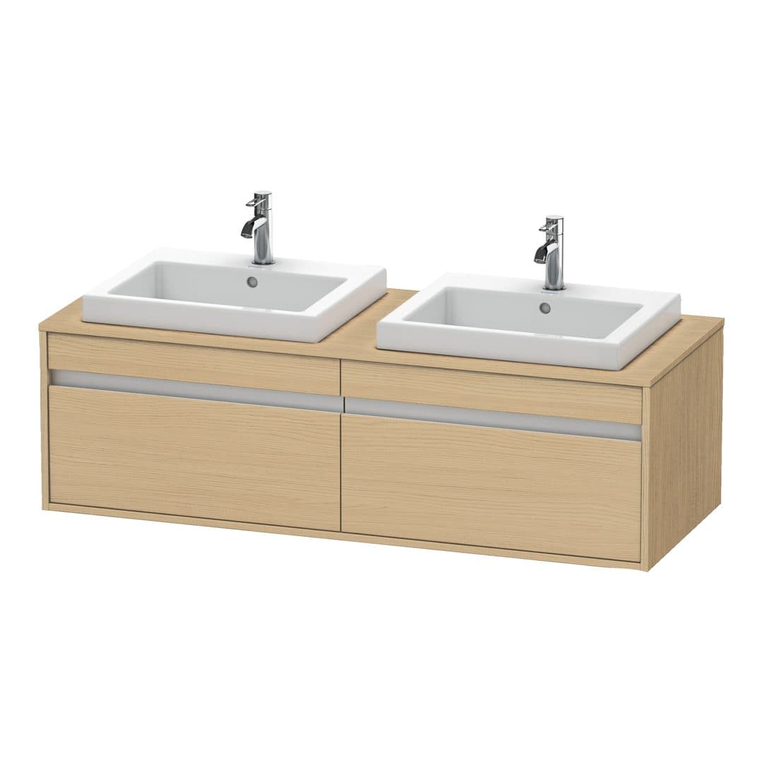 Duravit Ketho – Έπιπλο Νιπτήρα – 1400 mm, για κονσόλα, 2 συρτάρια, μοντέλο KT6797 – Natural oak, Decor (KT6797B3030)