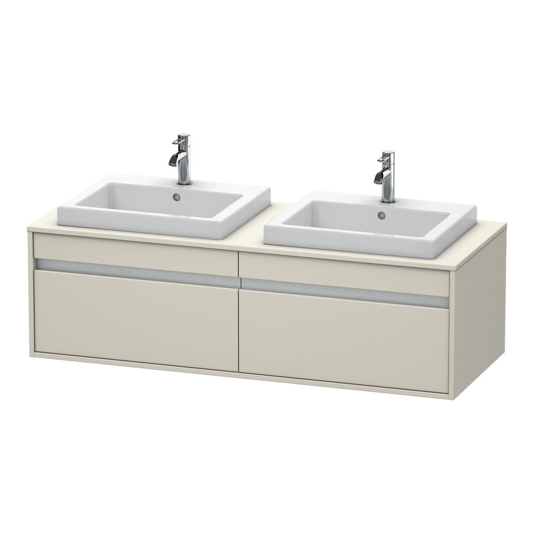 Duravit Ketho – Έπιπλο Νιπτήρα – 1400 mm, για κονσόλα, 2 συρτάρια, μοντέλο KT6797 – Taupe Matt, Decor (KT6797B9191)