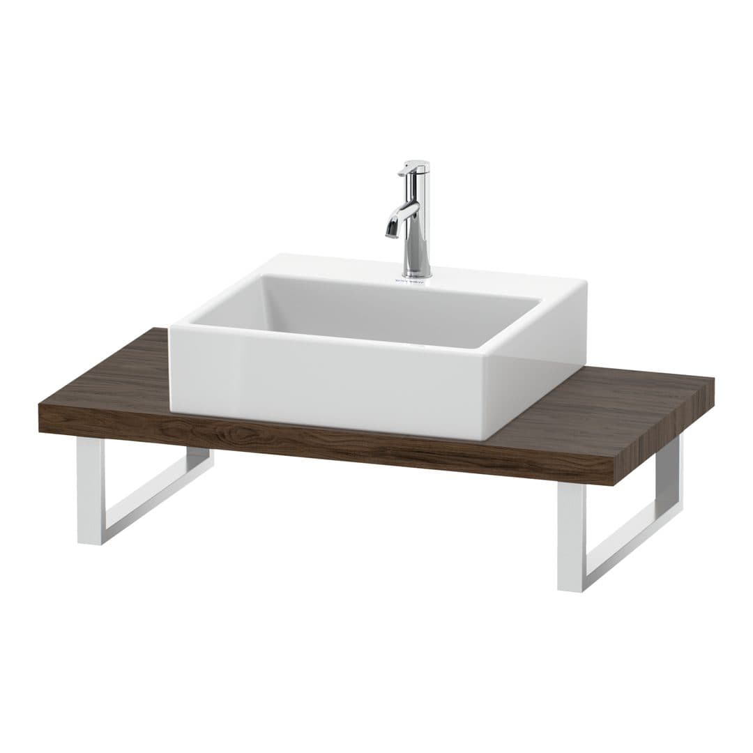 Duravit L-Cube – Πάγκος Νιπτήρα – 800 mm, Compact, 800 x 480 x 45 mm, μοντέλο LC100C – Walnut dark Matt, Decor (LC100C02121)