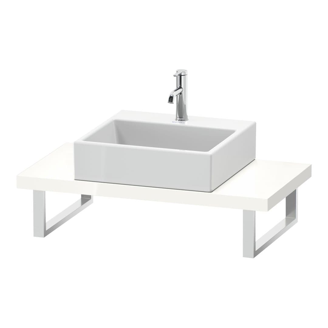 Duravit L-Cube – Πάγκος Νιπτήρα – 800 mm, Compact, 800 x 480 x 45 mm, μοντέλο LC100C – White High Gloss, Decor (LC100C02222)