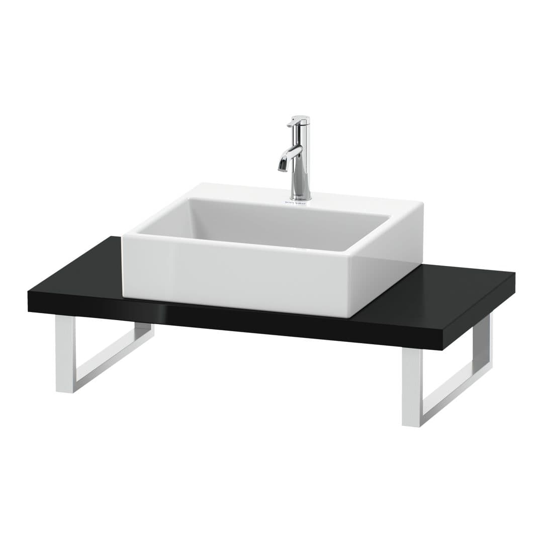 Duravit L-Cube – Πάγκος Νιπτήρα – 800 mm, Compact, 800 x 480 x 45 mm, μοντέλο LC100C – Black High Gloss, Lacquer (LC100C04040)