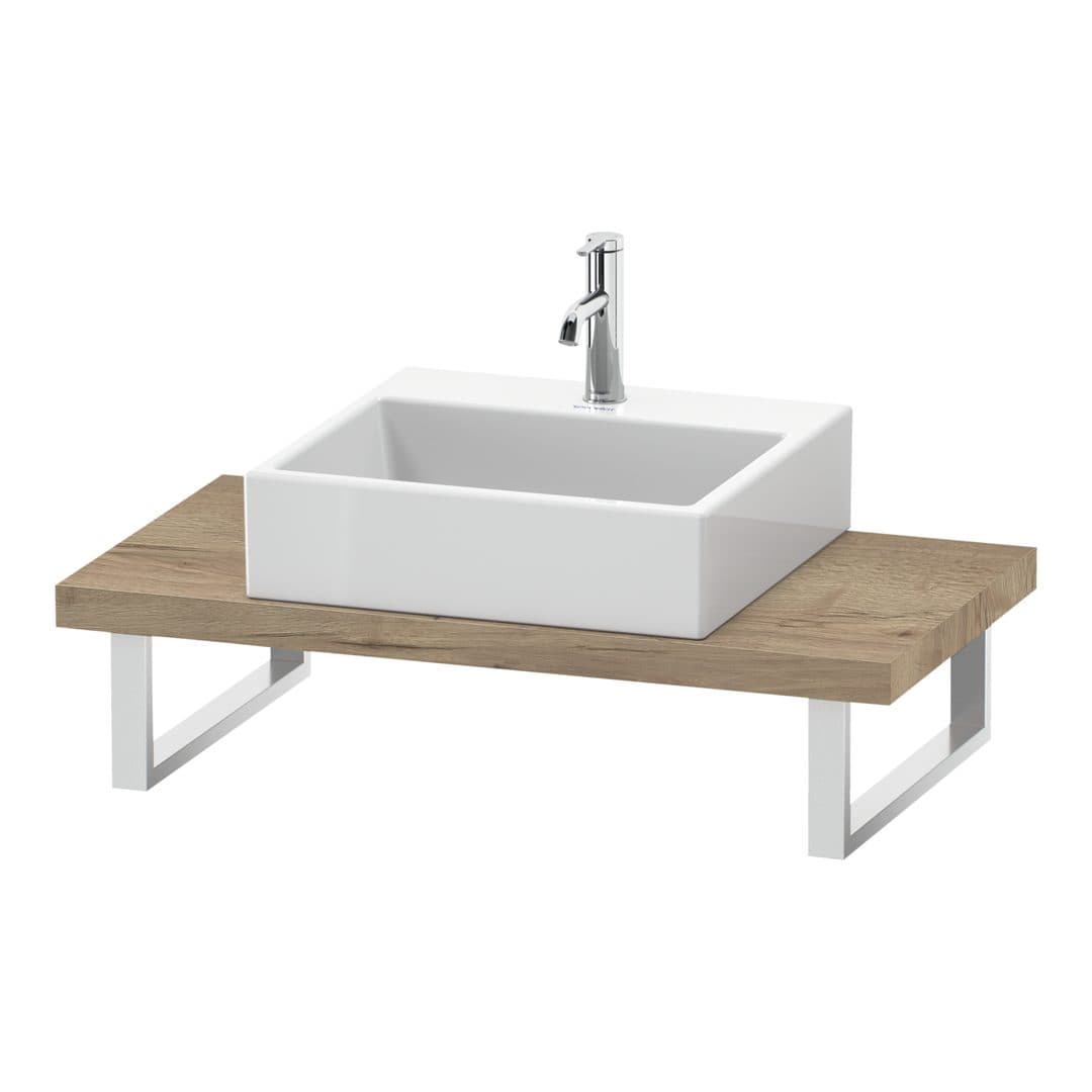 Duravit L-Cube – Πάγκος Νιπτήρα – 800 mm, Compact, 800 x 480 x 45 mm, μοντέλο LC100C – Marbled Oak Matt, Decor (LC100C05555)
