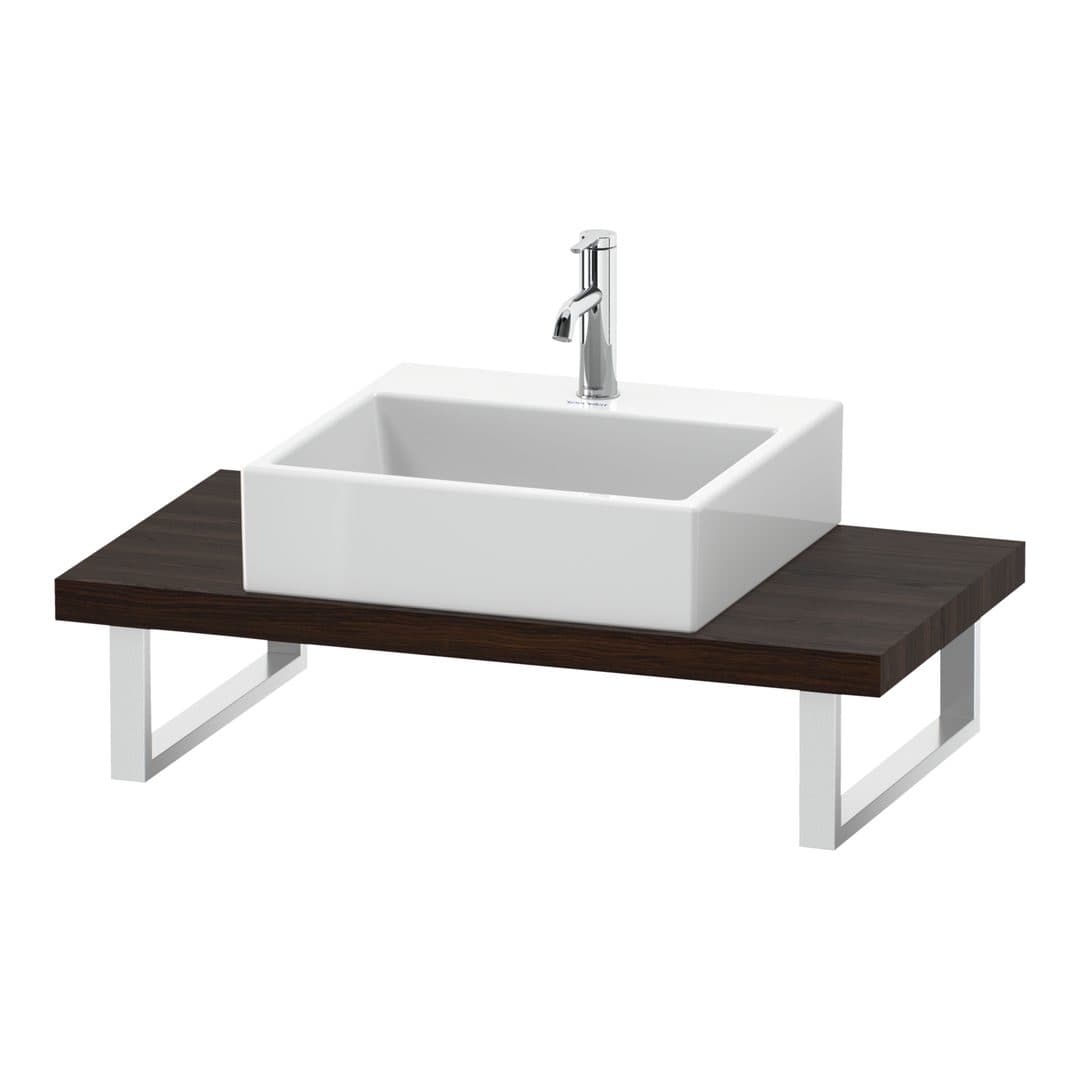 Duravit L-Cube – Πάγκος Νιπτήρα – 800 mm, Compact, 800 x 480 x 45 mm, μοντέλο LC100C – Brushed walnut Matt, Real wood veneer (LC100C06969)