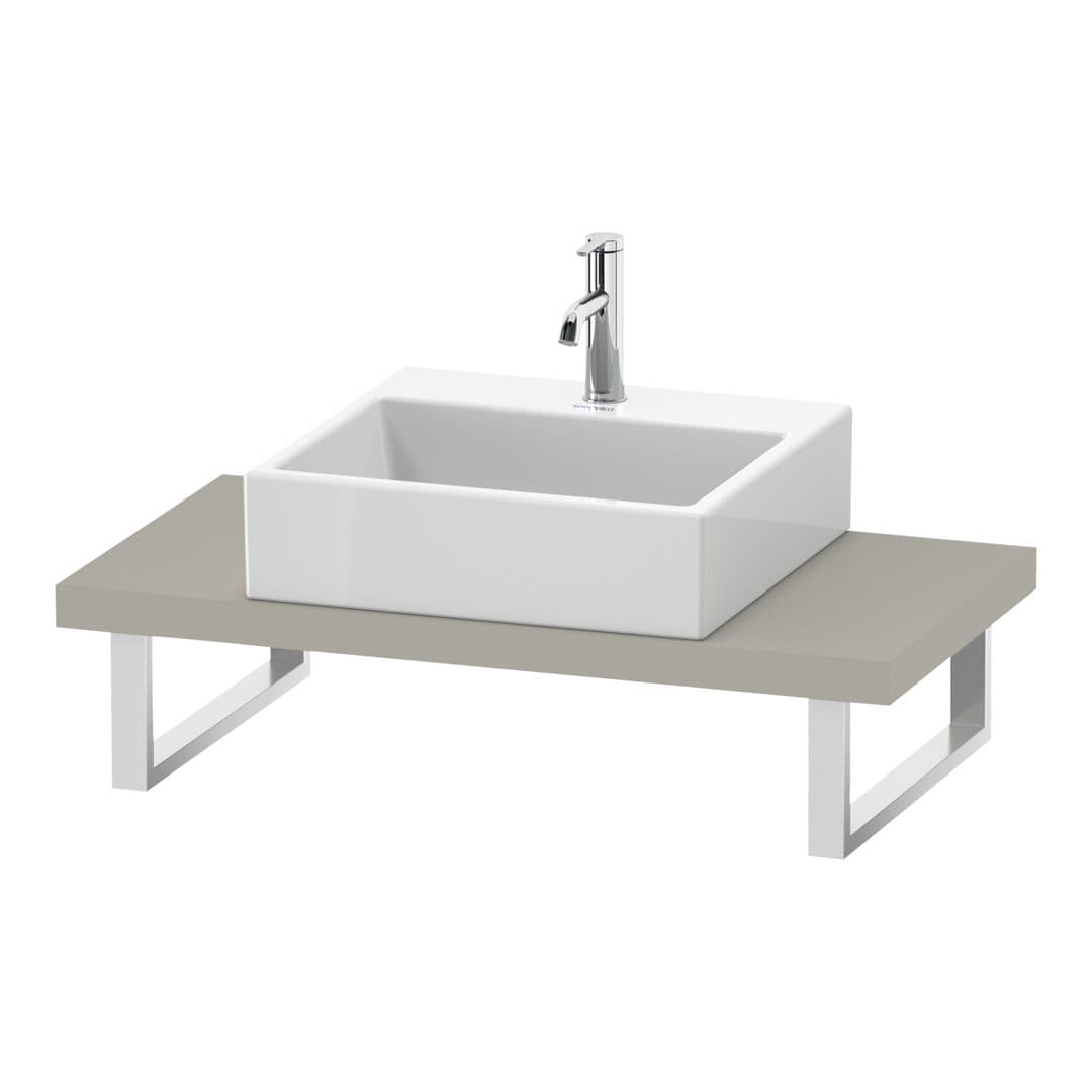 Duravit L-Cube – Πάγκος Νιπτήρα – 800 mm, Compact, 800 x 480 x 45 mm, μοντέλο LC100C – Taupe Matt, Decor (LC100C09191)