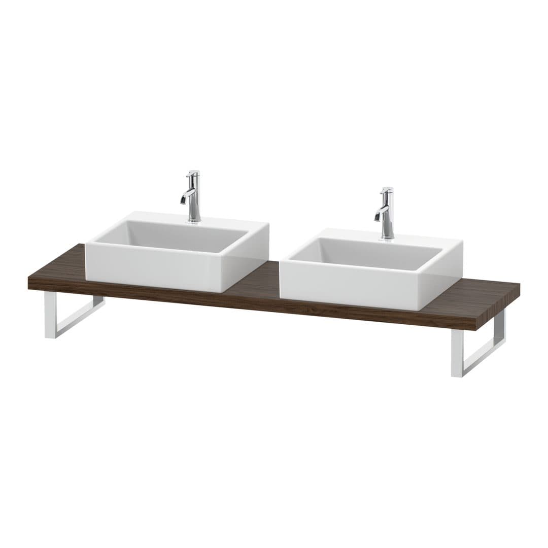 Duravit L-Cube – Πάγκος Νιπτήρα – 800 mm, Compact, 800 x 480 x 45 mm, μοντέλο LC101C – Walnut dark Matt, Decor (LC101C02121)