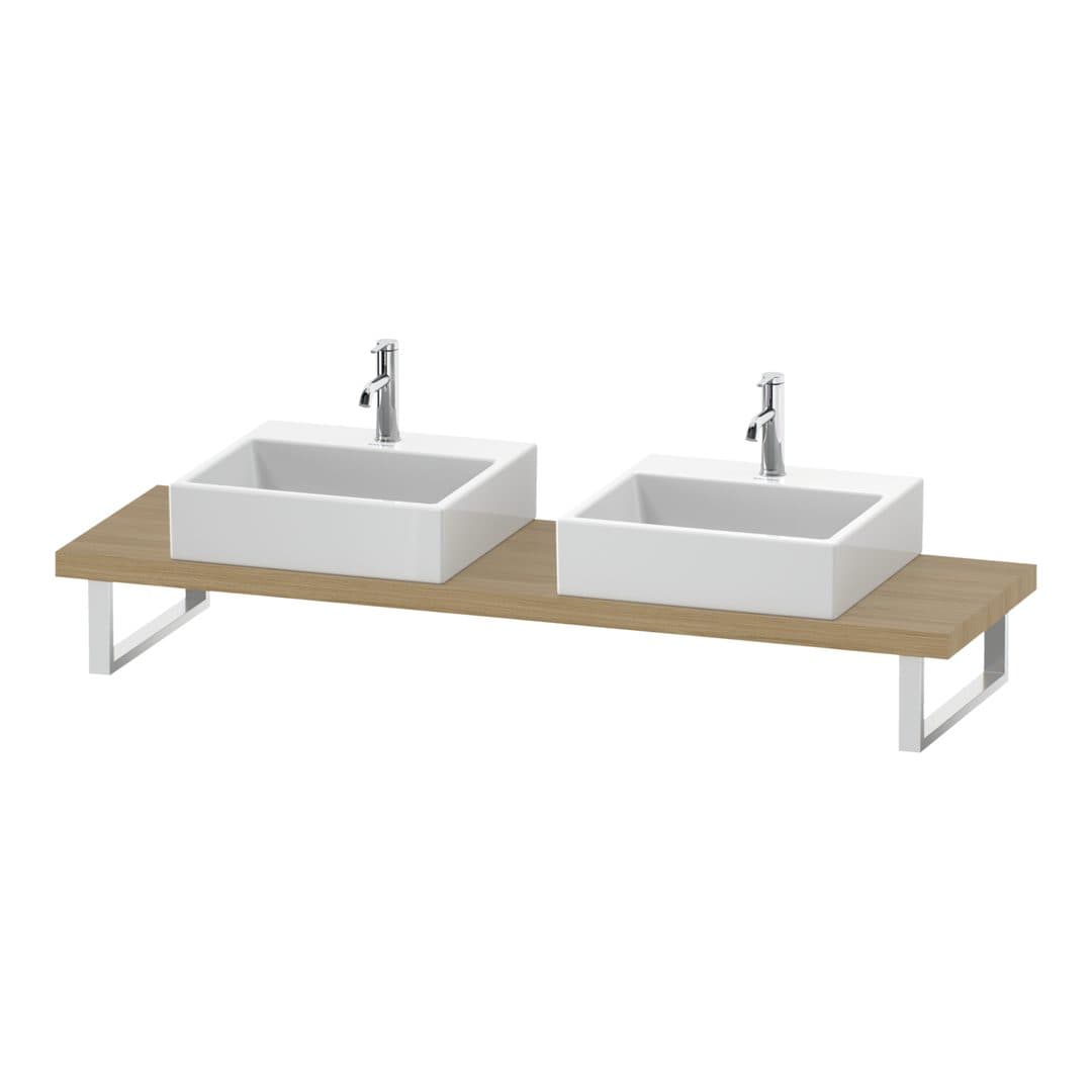Duravit L-Cube – Πάγκος Νιπτήρα – 800 mm, Compact, 800 x 480 x 45 mm, μοντέλο LC101C – Natural oak, Decor (LC101C03030)