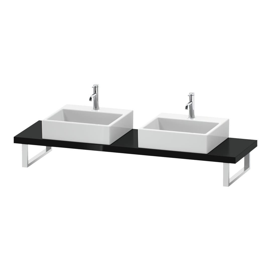 Duravit L-Cube – Πάγκος Νιπτήρα – 800 mm, Compact, 800 x 480 x 45 mm, μοντέλο LC101C – Black High Gloss, Lacquer (LC101C04040)