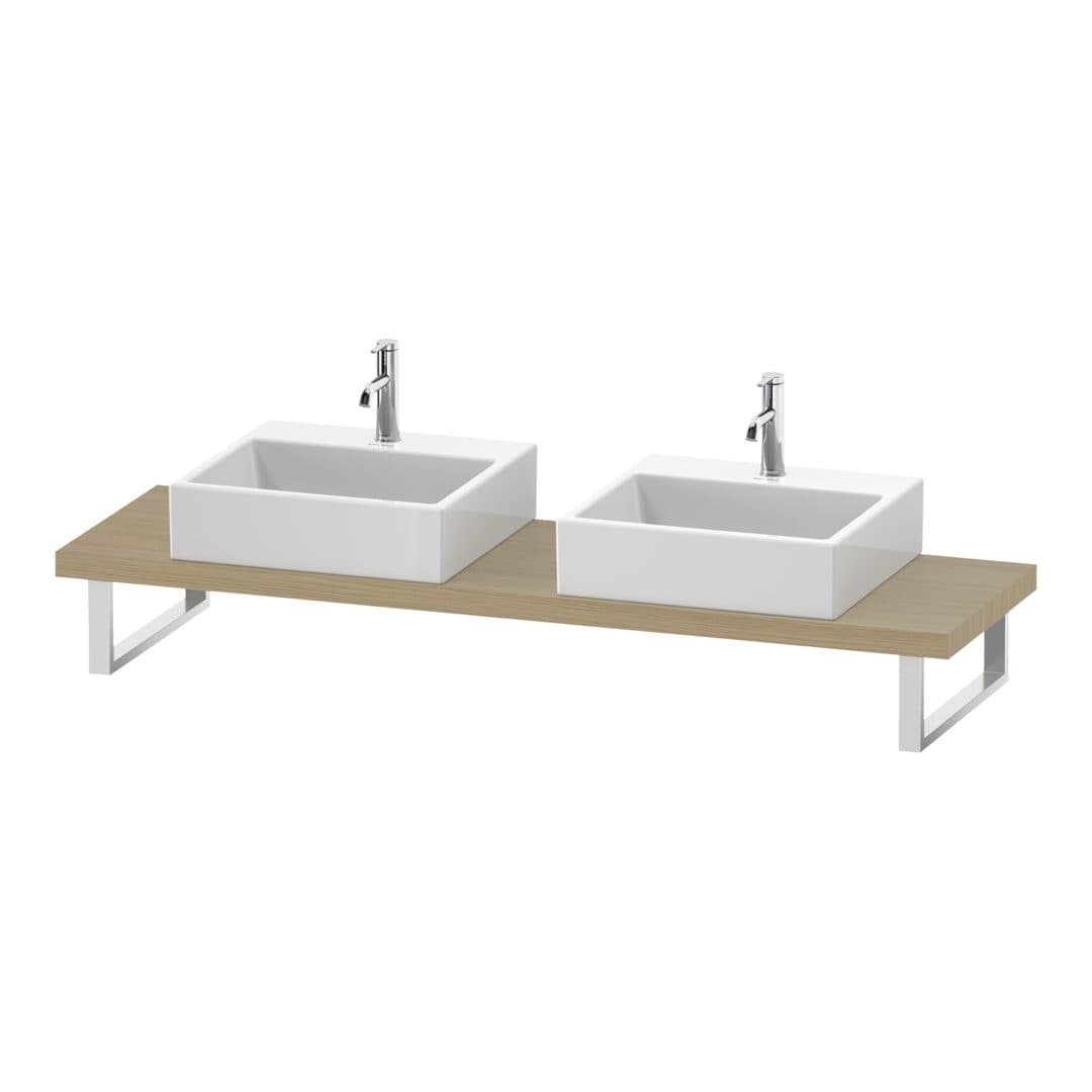 Duravit L-Cube – Πάγκος Νιπτήρα – 800 mm, Compact, 800 x 480 x 45 mm, μοντέλο LC101C – Mediterranean oak Matt, Real wood veneer (LC101C07171)