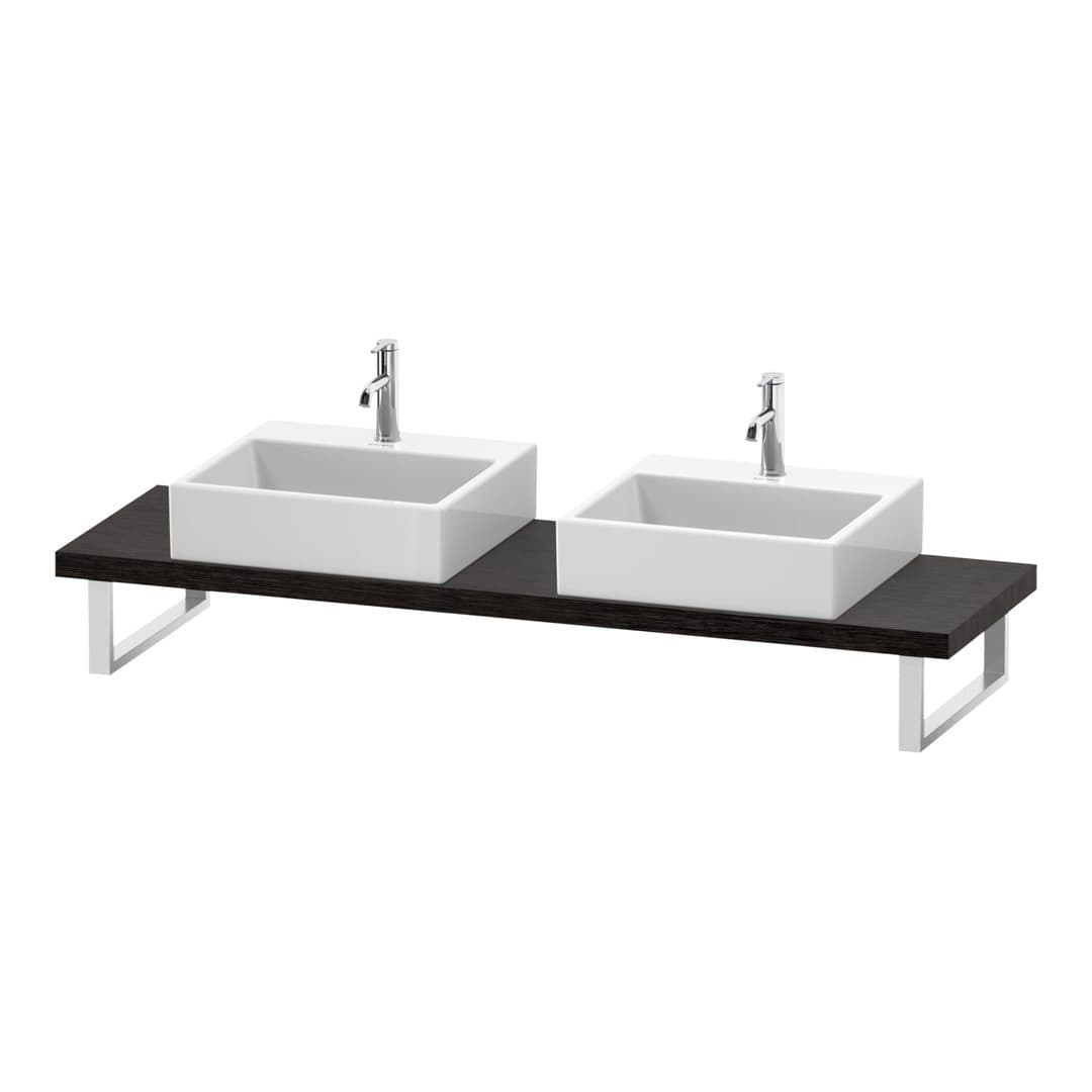 Duravit L-Cube – Πάγκος Νιπτήρα – 800 mm, Compact, 800 x 480 x 45 mm, μοντέλο LC101C – Brushed dark oak Matt, Real wood veneer (LC101C07272)