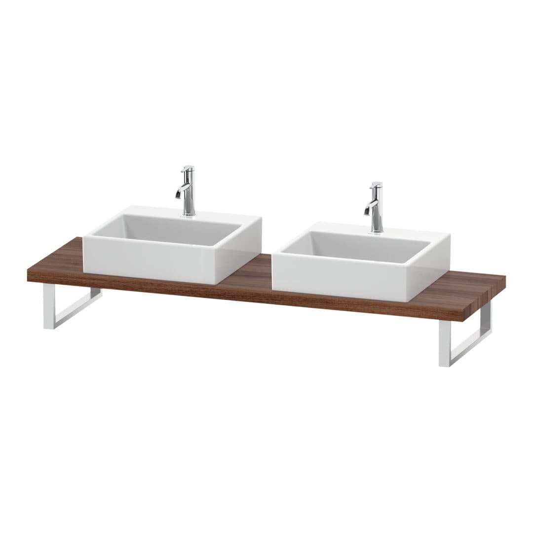 Duravit L-Cube – Πάγκος Νιπτήρα – 800 mm, Compact, 800 x 480 x 45 mm, μοντέλο LC101C – Walnut Matt, Decor (LC101C07979)
