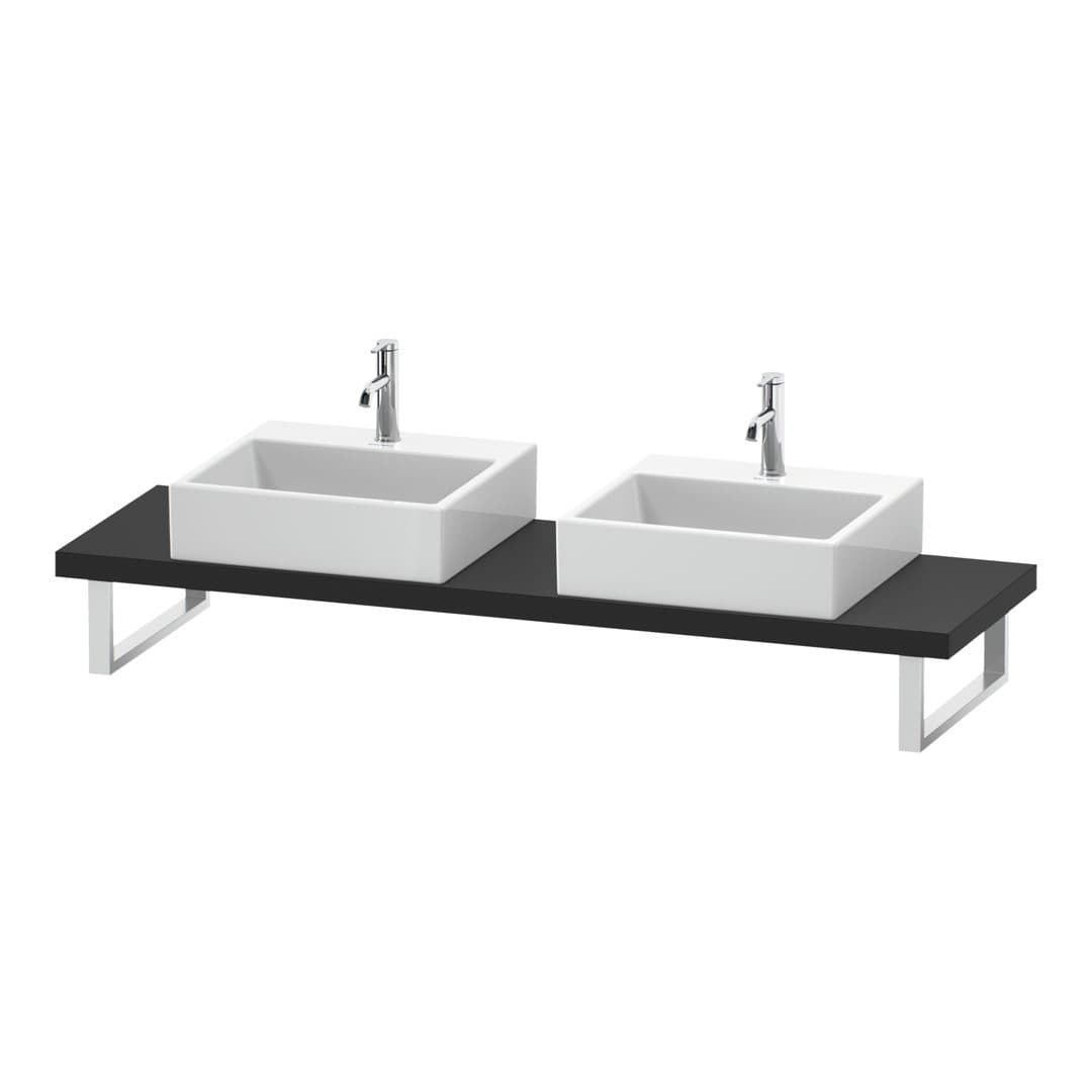 Duravit L-Cube – Πάγκος Νιπτήρα – 800 mm, Compact, 800 x 480 x 45 mm, μοντέλο LC101C – Graphite Super Matt, Decor (LC101C08080)