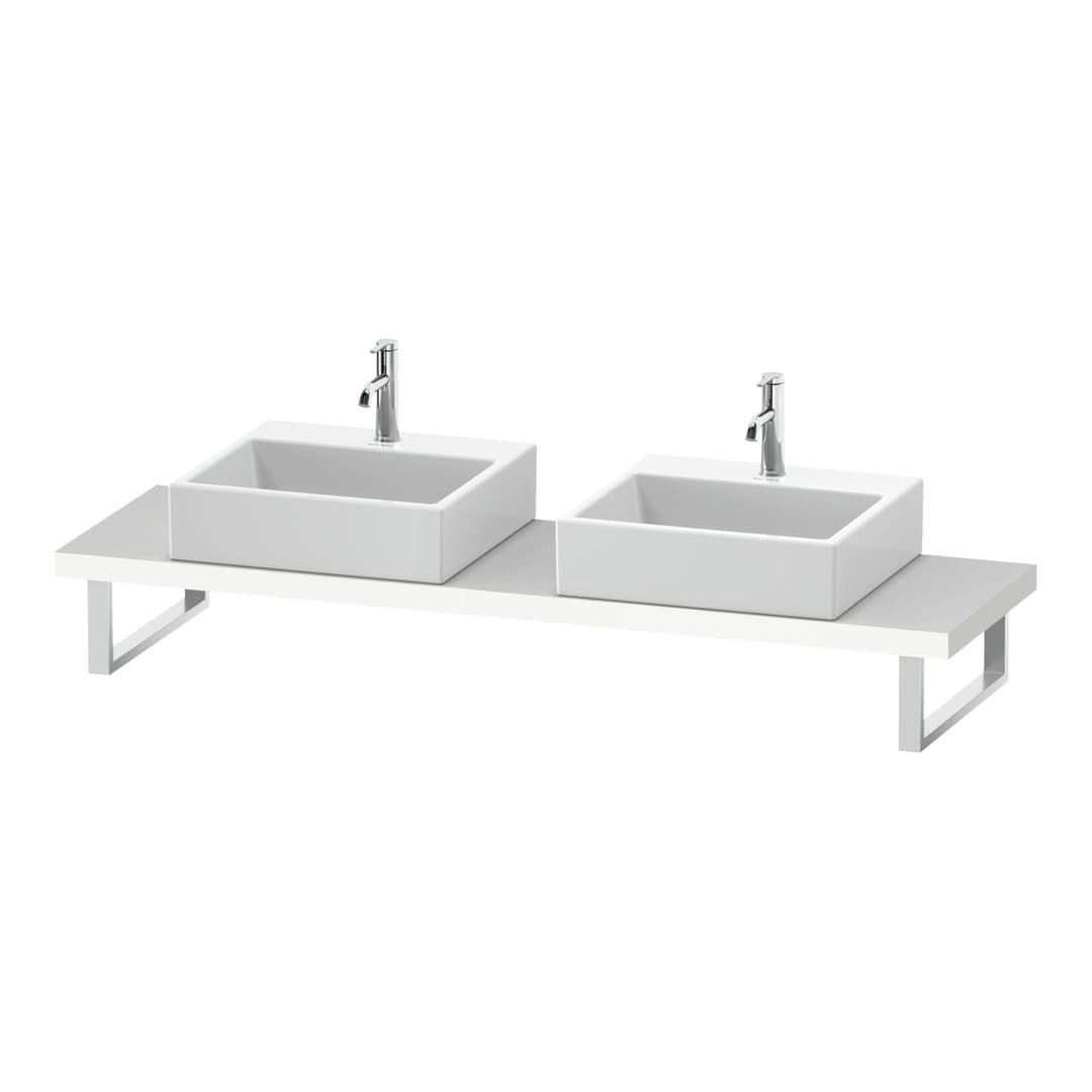 Duravit L-Cube – Πάγκος Νιπτήρα – 800 mm, Compact, 800 x 480 x 45 mm, μοντέλο LC101C – White Super Matt, Decor (LC101C08484)