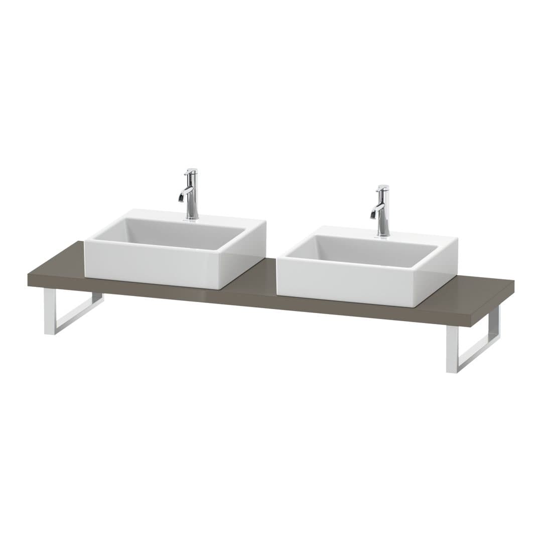 Duravit L-Cube – Πάγκος Νιπτήρα – 800 mm, Compact, 800 x 480 x 45 mm, μοντέλο LC101C – Flannel Grey High Gloss, Lacquer (LC101C08989)