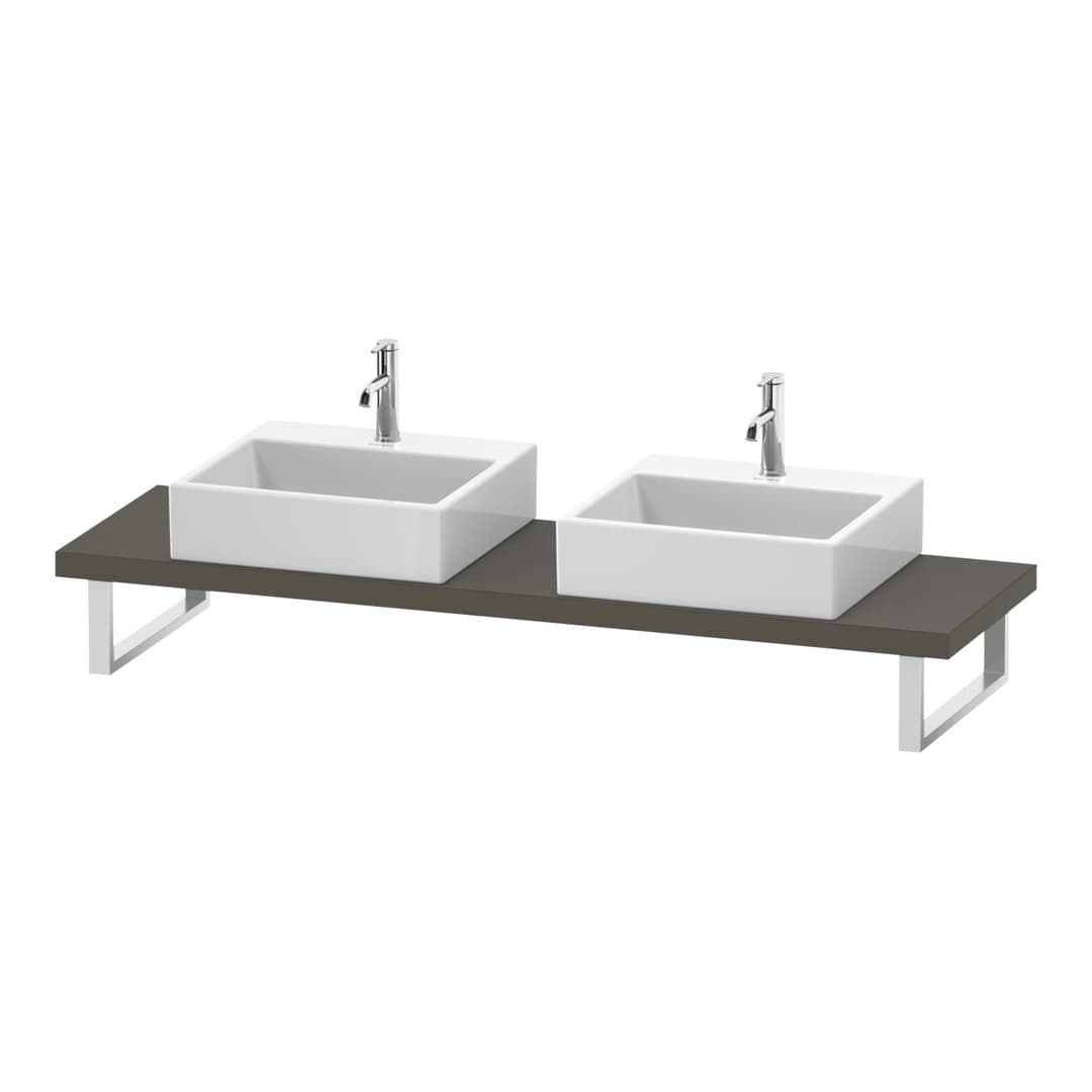 Duravit L-Cube – Πάγκος Νιπτήρα – 800 mm, Compact, 800 x 480 x 45 mm, μοντέλο LC101C – Flannel Grey Satin Matt, Lacquer (LC101C09090)