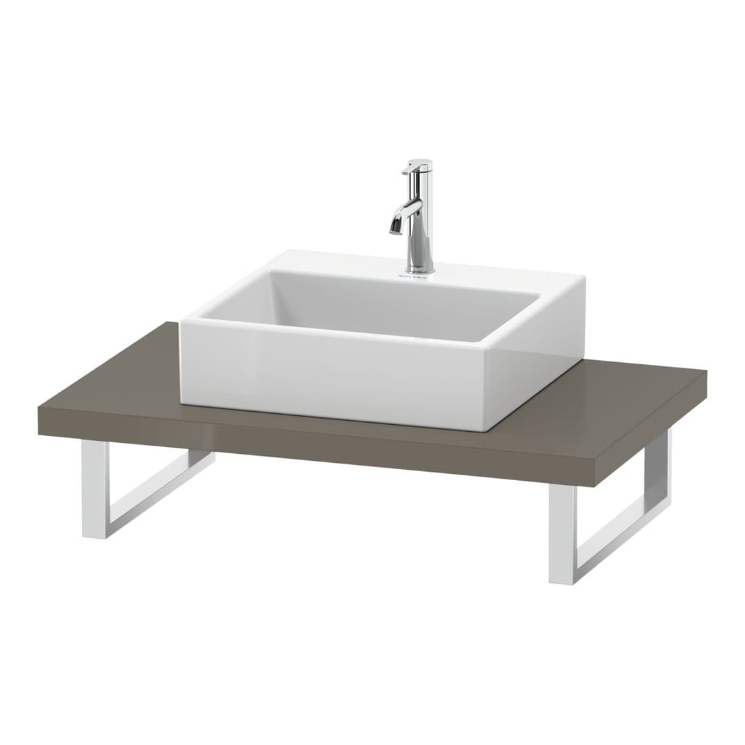 Duravit L-Cube – Πάγκος Νιπτήρα – 800 mm, 800 x 550 x 45 mm, μοντέλο LC102C – Flannel Grey High Gloss, Lacquer (LC102C08989)