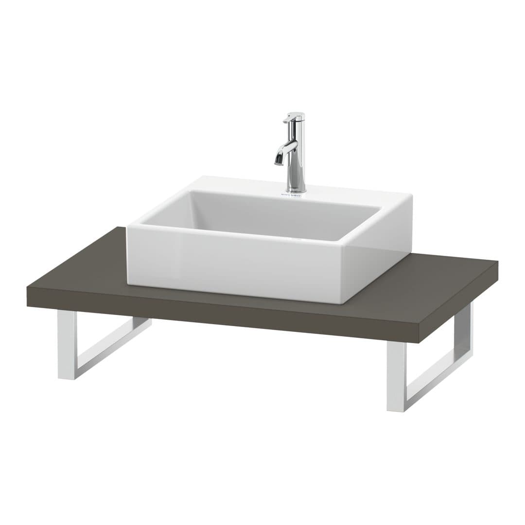 Duravit L-Cube – Πάγκος Νιπτήρα – 800 mm, 800 x 550 x 45 mm, μοντέλο LC102C – Flannel Grey Satin Matt, Lacquer (LC102C09090)