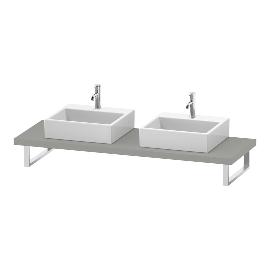 Duravit L-Cube – Πάγκος Νιπτήρα – 800 mm, 800 x 550 x 45 mm, μοντέλο LC103C – Concrete grey Matt, Decor (LC103C00707)