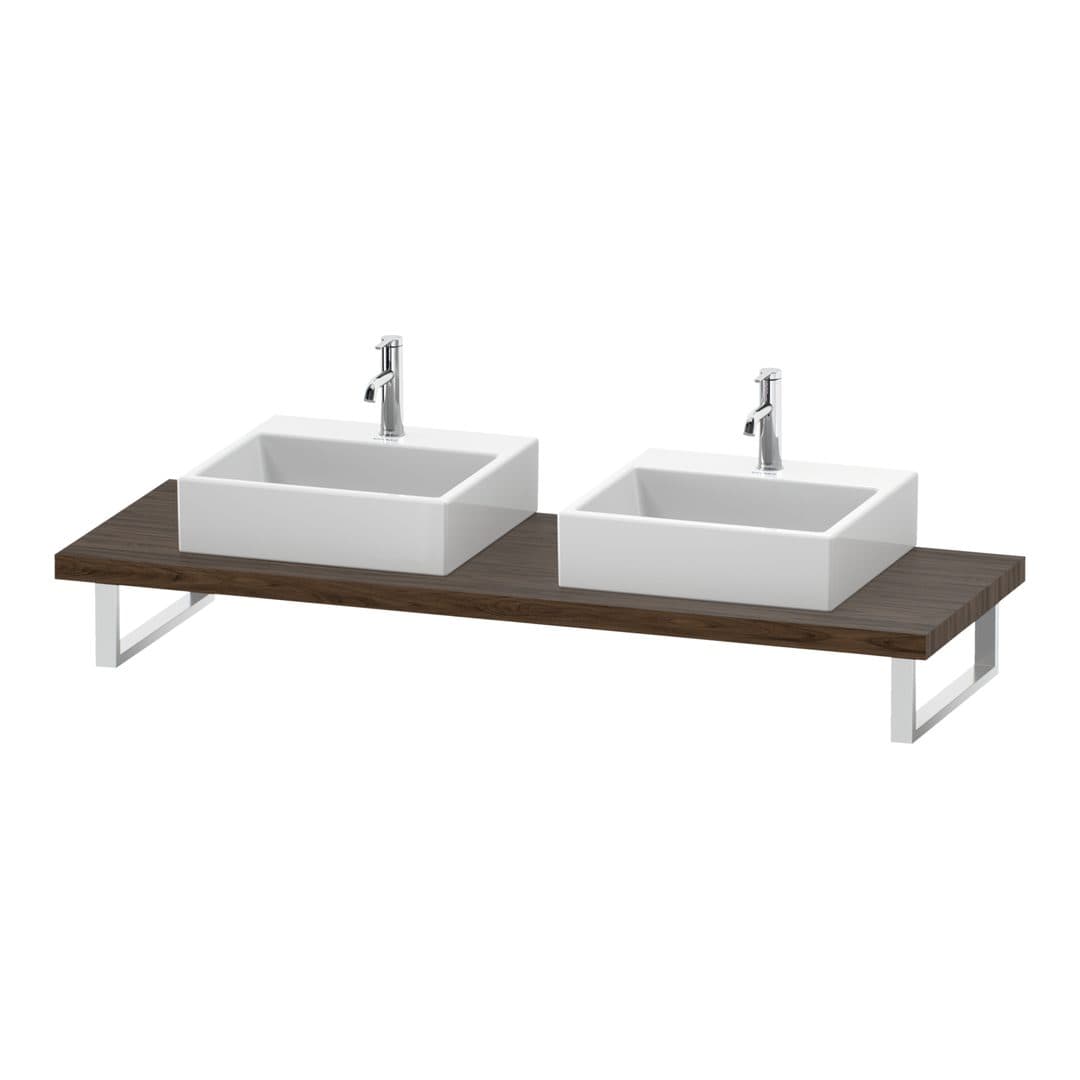 Duravit L-Cube – Πάγκος Νιπτήρα – 800 mm, 800 x 550 x 45 mm, μοντέλο LC103C – Walnut dark Matt, Decor (LC103C02121)