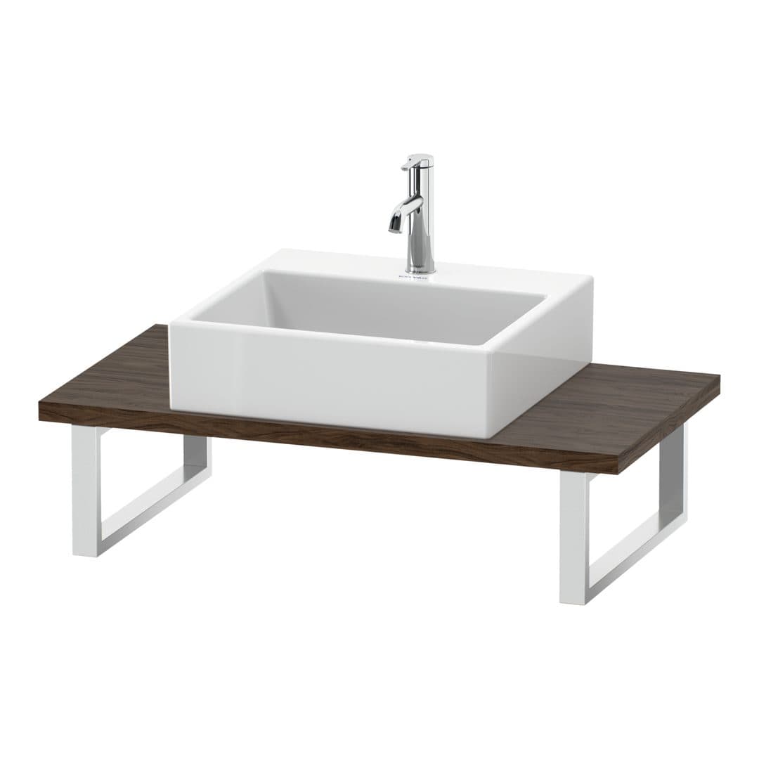Duravit L-Cube – Πάγκος Νιπτήρα – 800 mm, Compact, 800 x 480 x 30 mm, μοντέλο LC104C – Walnut dark Matt, Decor (LC104C02121)