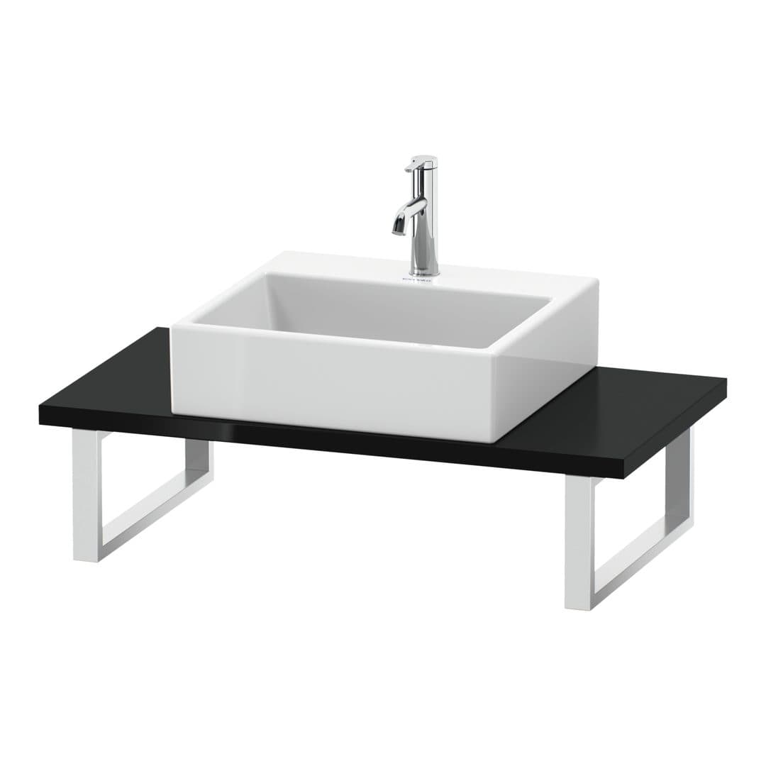 Duravit L-Cube – Πάγκος Νιπτήρα – 800 mm, Compact, 800 x 480 x 30 mm, μοντέλο LC104C – Black High Gloss, Lacquer (LC104C04040)