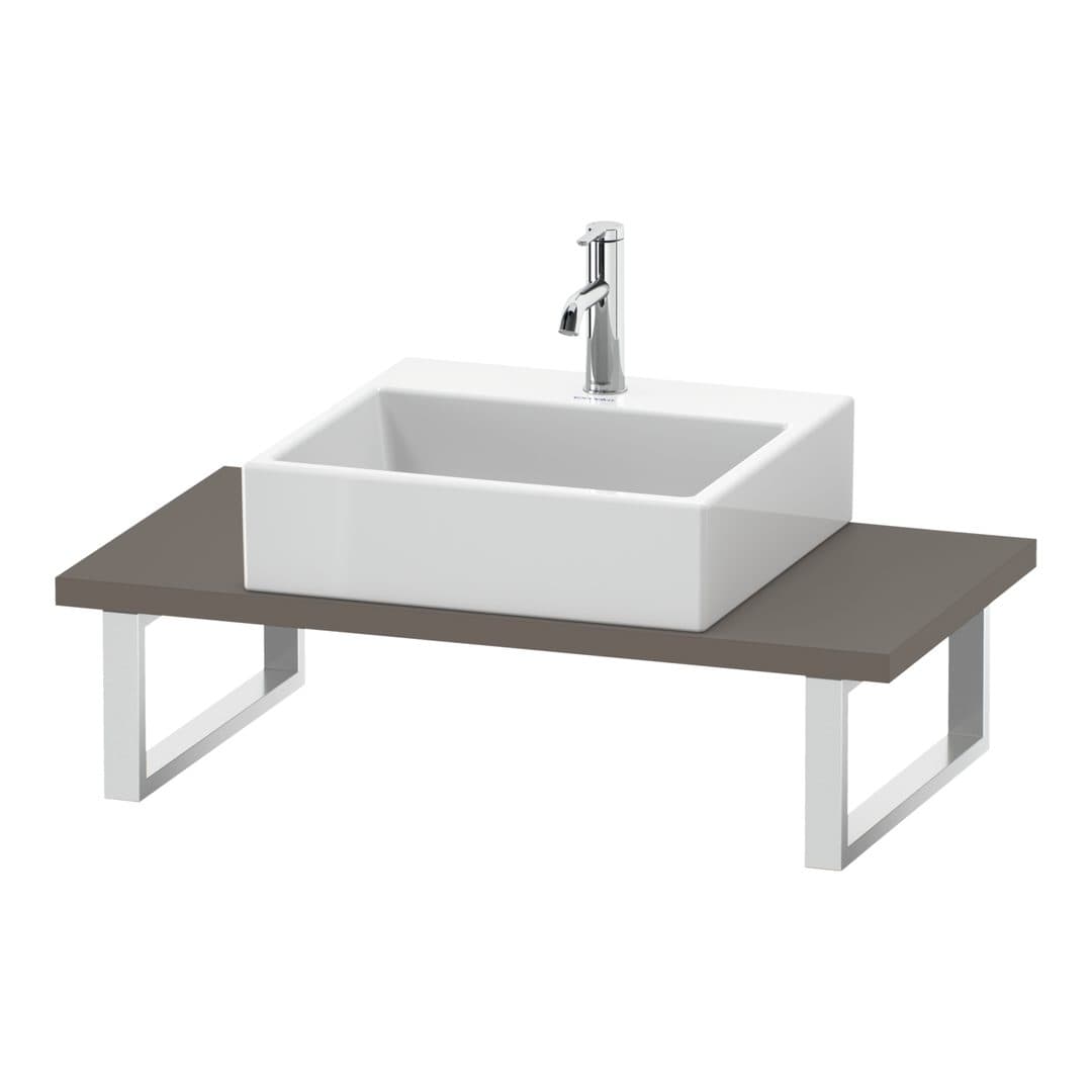 Duravit L-Cube – Πάγκος Νιπτήρα – 800 mm, Compact, 800 x 480 x 30 mm, μοντέλο LC104C – Basalte Matt, Decor (LC104C04343)